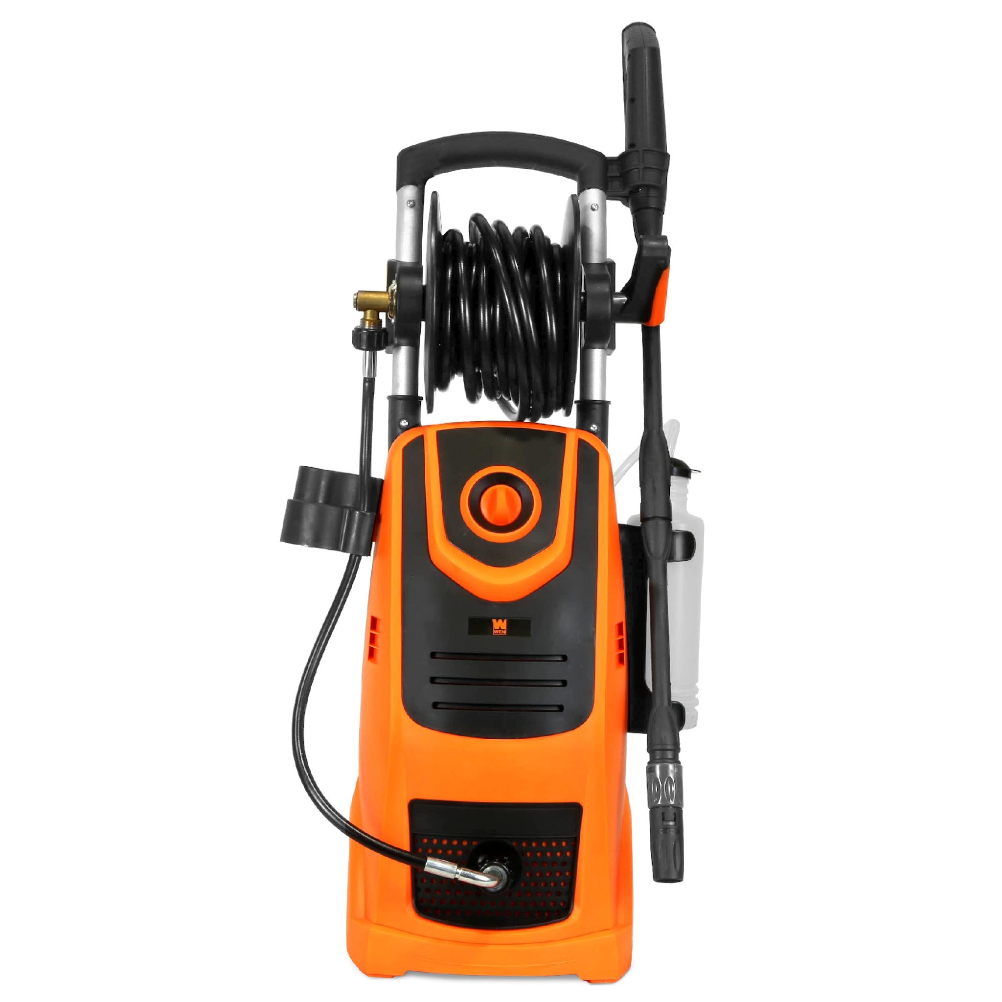 WEN PW22 2100 PSI 1.3 GPM 13.5 Amp Electric Pressure Washer with Adjustable Flow & Hose Reel - Perfect for Home Cleaning, Driveway Washing, and Outdoor Maintenance