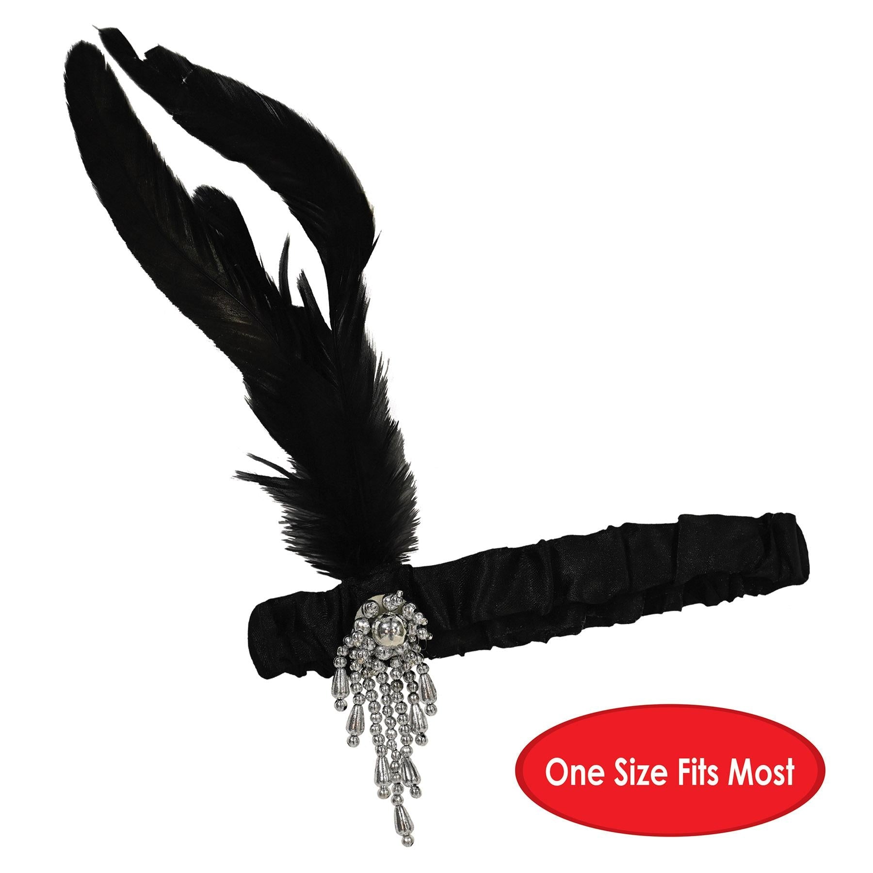 12 Pack Beistle Flapper Headbands - Black Roaring 20s Gatsby Party Headpieces for Women, Halloween Costume Accessories & Themed Events