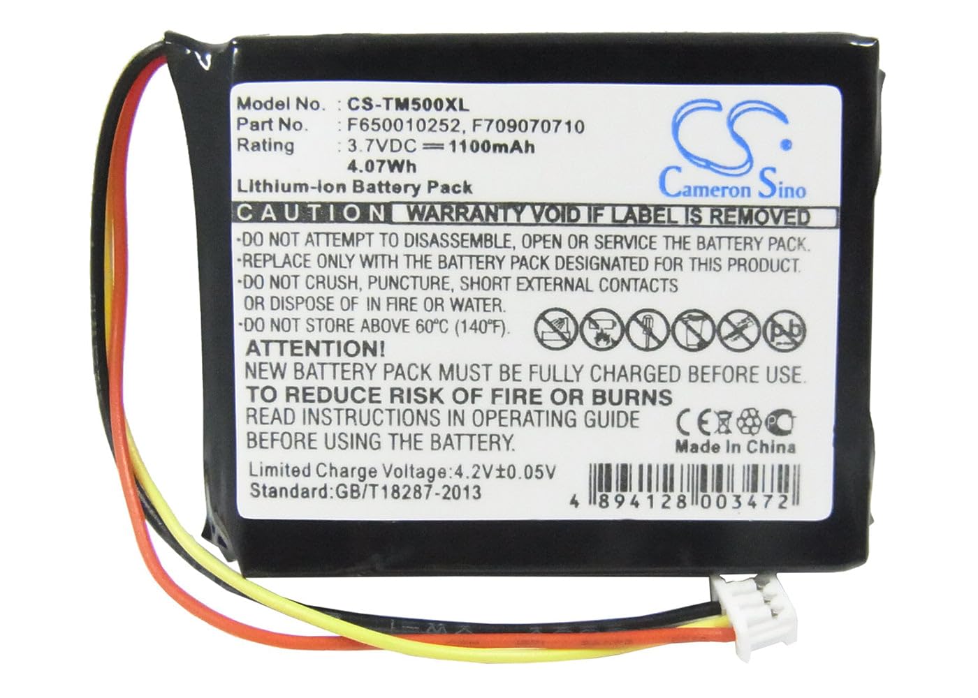 VINTRONS Replacement Battery F650010252 for TomTom One GPS - Long Lasting Power for Road Trips & Outdoor Navigation