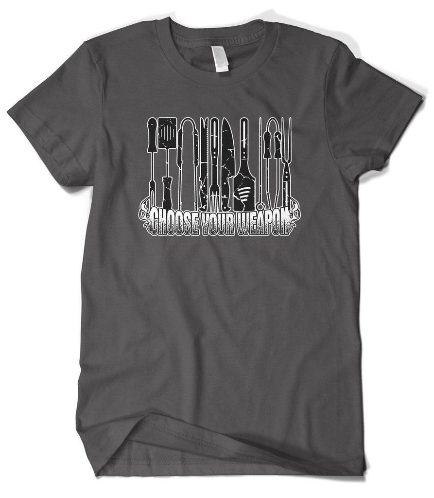Cybertela Men's BBQ Cooking Tools Graphic T-Shirt - Funny Grilling & BBQ Apparel for Men - Perfect for Backyard BBQs, Cookouts & Outdoor Parties