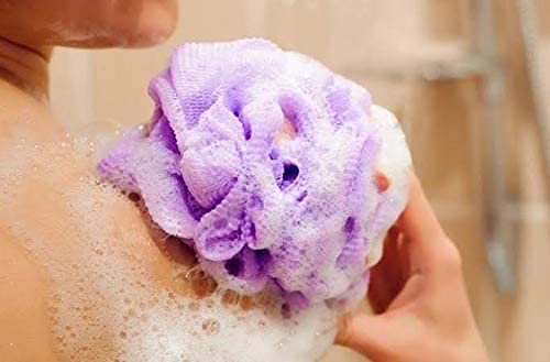 NAVMIL Soft Round Bath Sponge Loofah Scrubber - Exfoliating Body Wash Puff for Men, Women & Kids - Gentle Skin Exfoliation - Multicolor (2-Pack) - Perfect for Shower, Bath & Spa Day