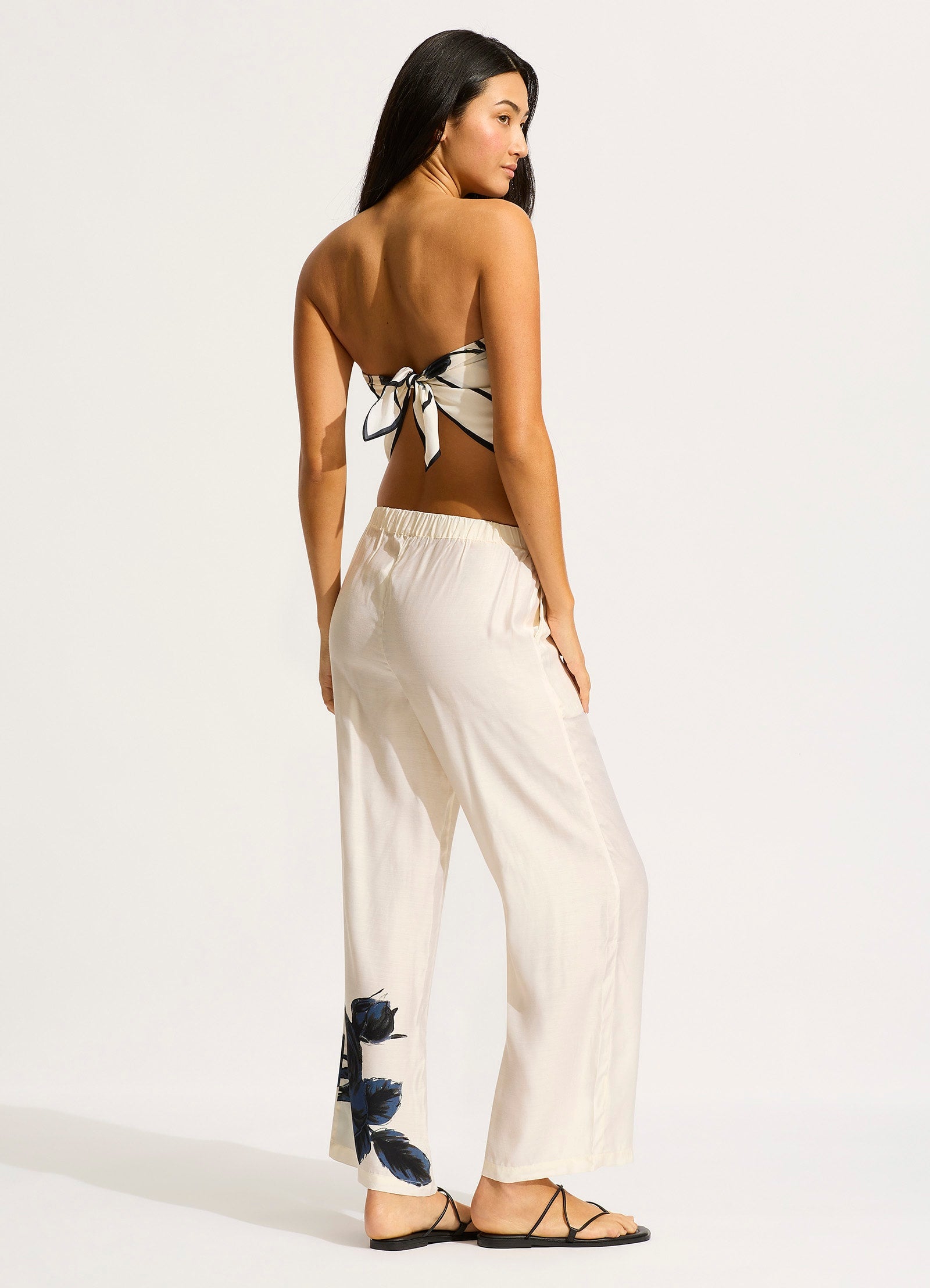 Rococo Women's Black Pants - Stylish High-Waisted Trousers for Office, Casual & Evening Wear