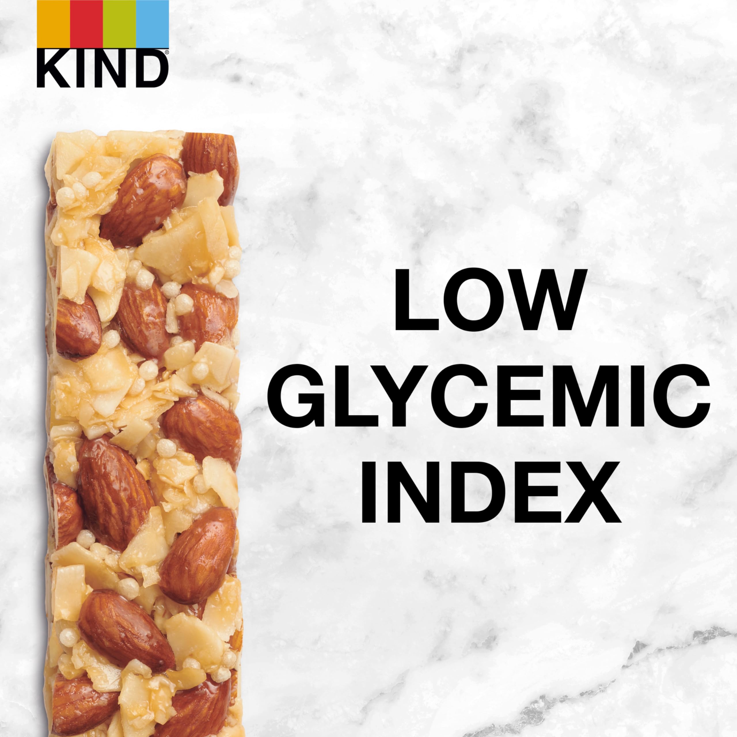 KIND Almond & Coconut Healthy Snack Bars - Gluten Free, Non-GMO, 12 Count - Perfect for On-the-Go Breakfast, Office Snacks & Post-Workout Energy Boost