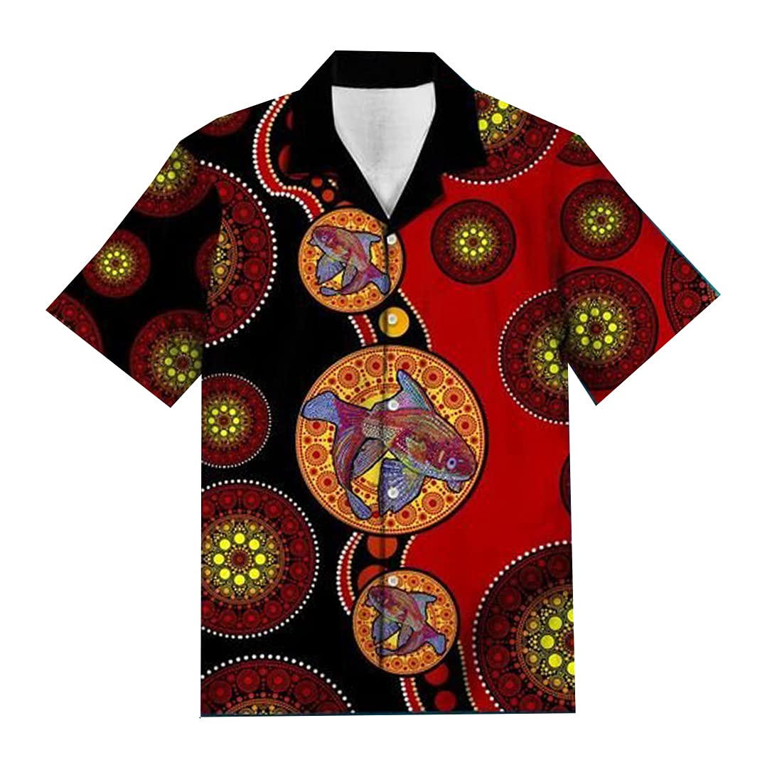 Men's Tropical Ocean Animals Hawaiian Shirts - Short Sleeve Button Down Casual Shirt for Summer Beach Vacation, Luau Party & Tropical Getaway