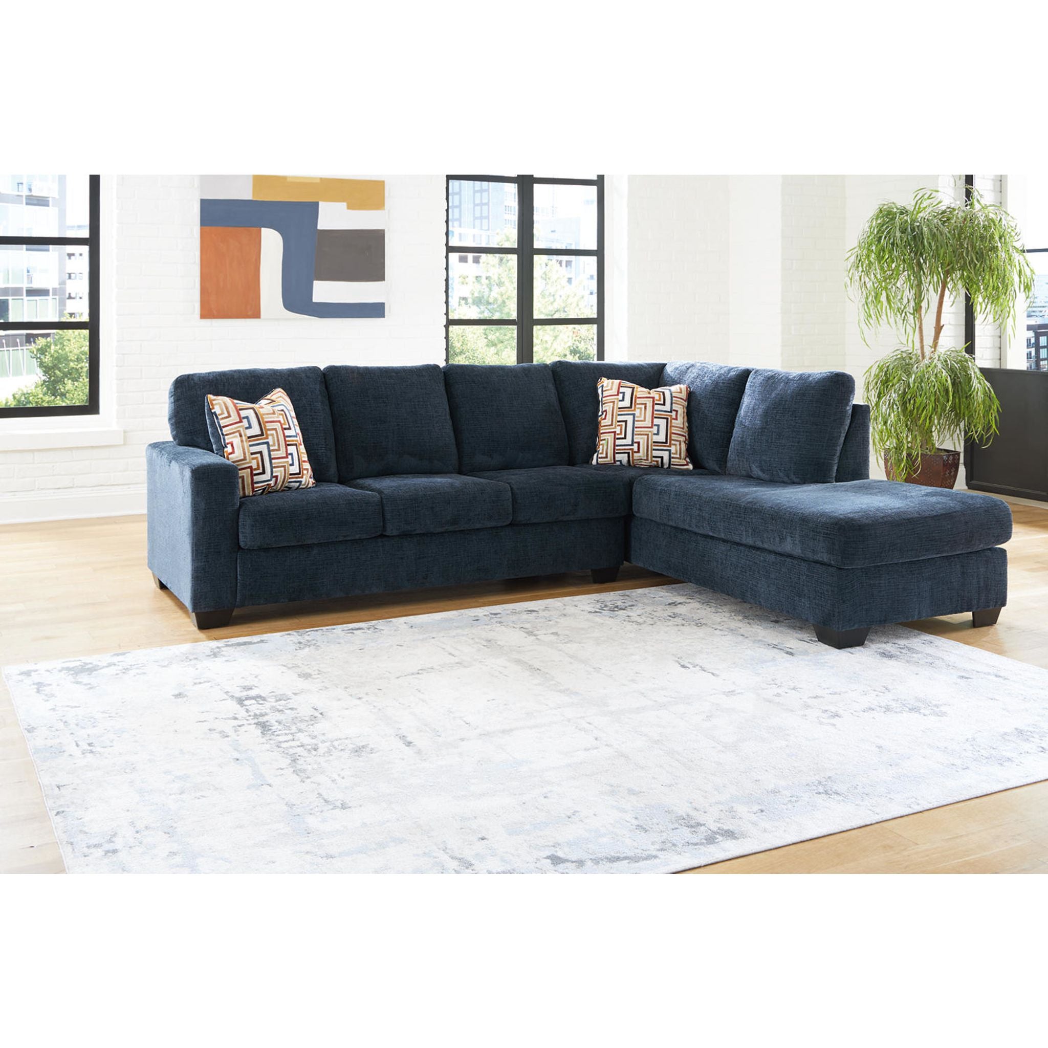 Stylish Aviemore 2-Piece Sectional Sofa with Chaise Lounge - Modern Living Room Furniture for Small Spaces & Apartments | Perfect for Family Gatherings, Movie Nights & Relaxing