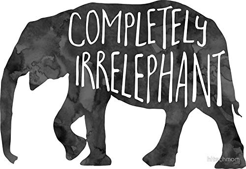 Funny Elephant Pun Sticker - Waterproof Vinyl Decal for Cars, Trucks, Laptops, Walls & Windows - Great for Home Decor, Office Humor & Vehicle Personalization