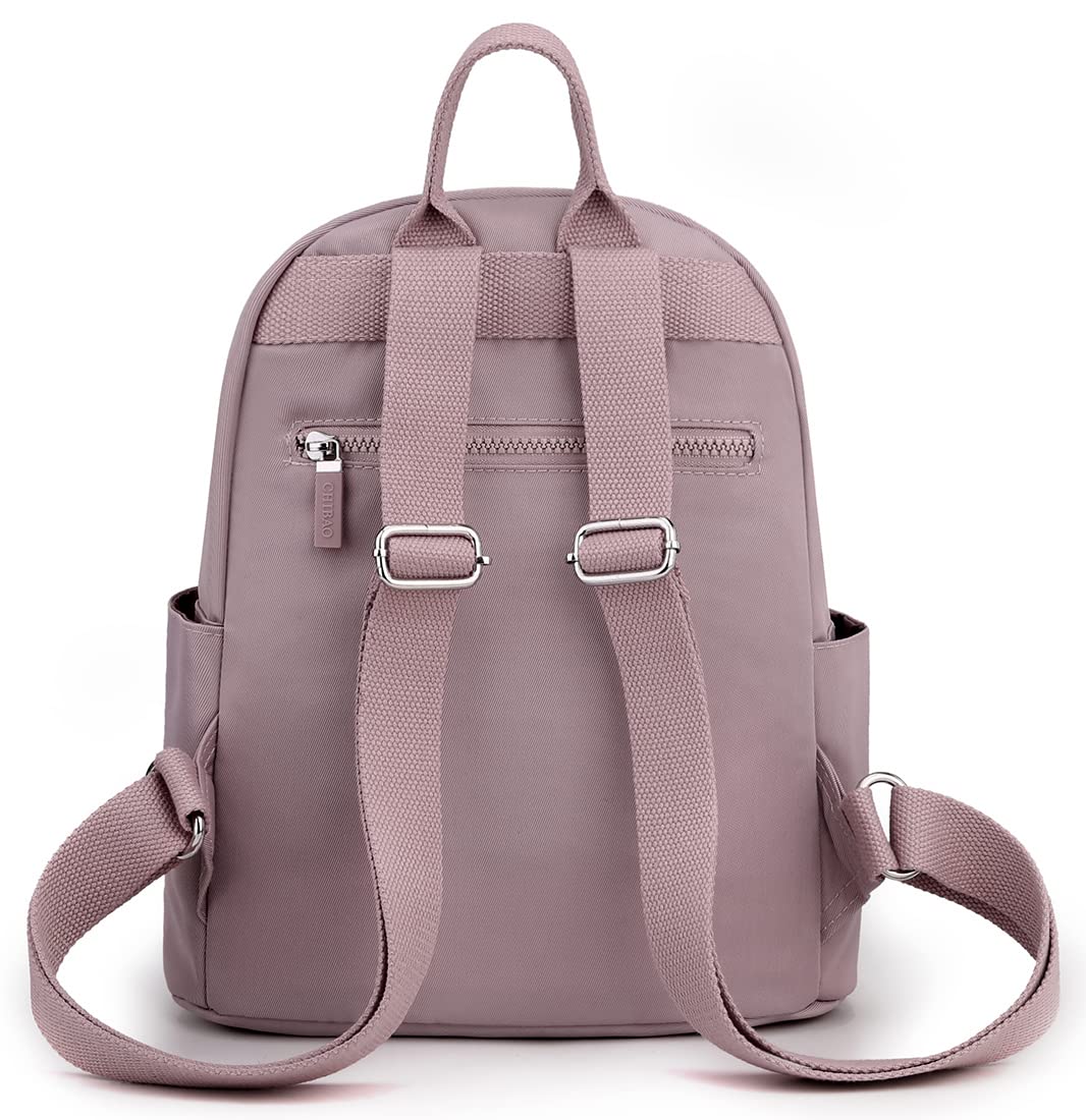 Women's Small Backpack Purse - Lightweight Nylon Mini Backpack for Daily Use, Travel & Work (Dark Blue) | Compact Daypack for College, Commuting & Shopping