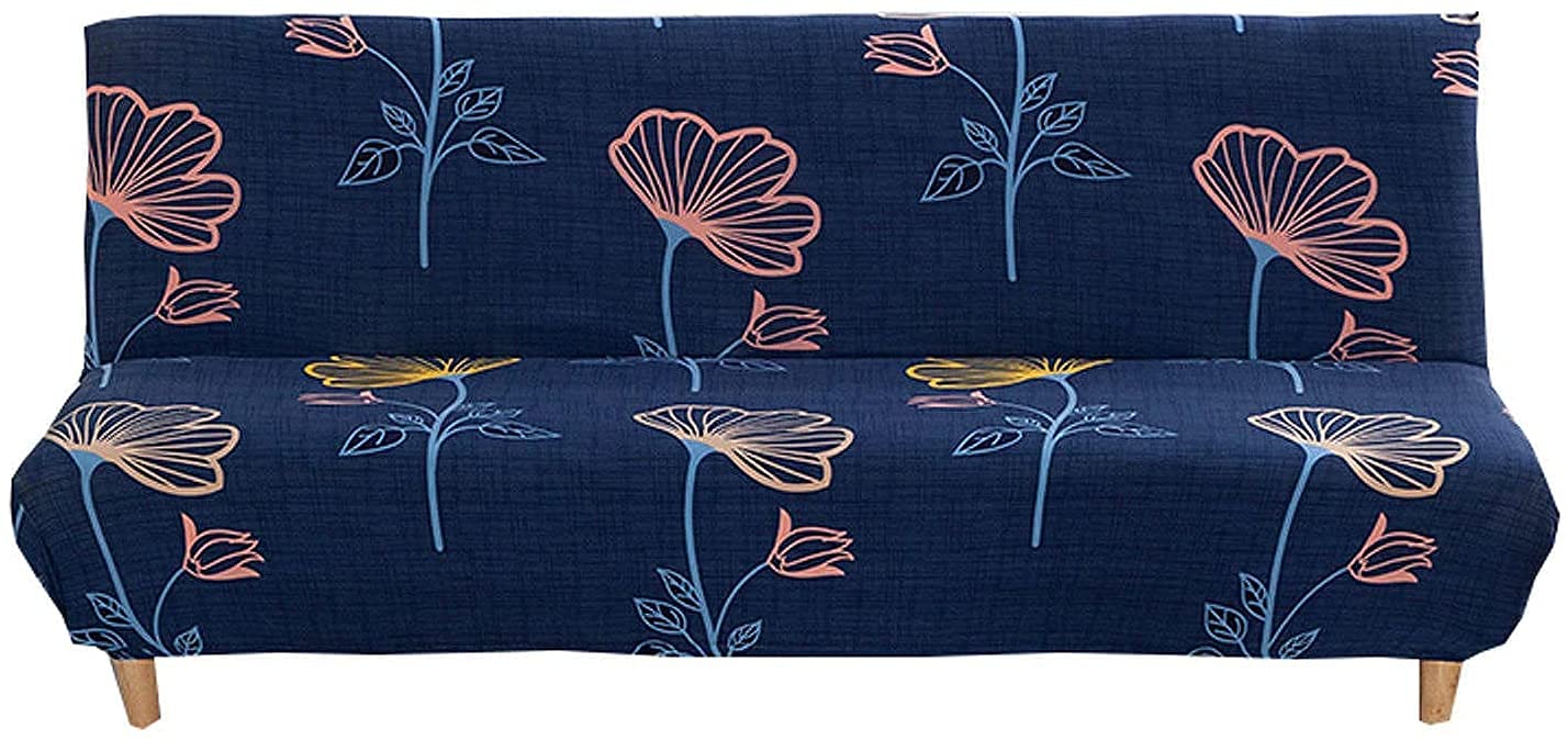 Stretch Sofa Slipcover - Soft Elastic Couch Cover for Armless Sofa Bed 160-190cm (62-75in) - Protects Furniture from Stains & Pets - Perfect for Living Room, Dorm, Apartment (#14 Color)