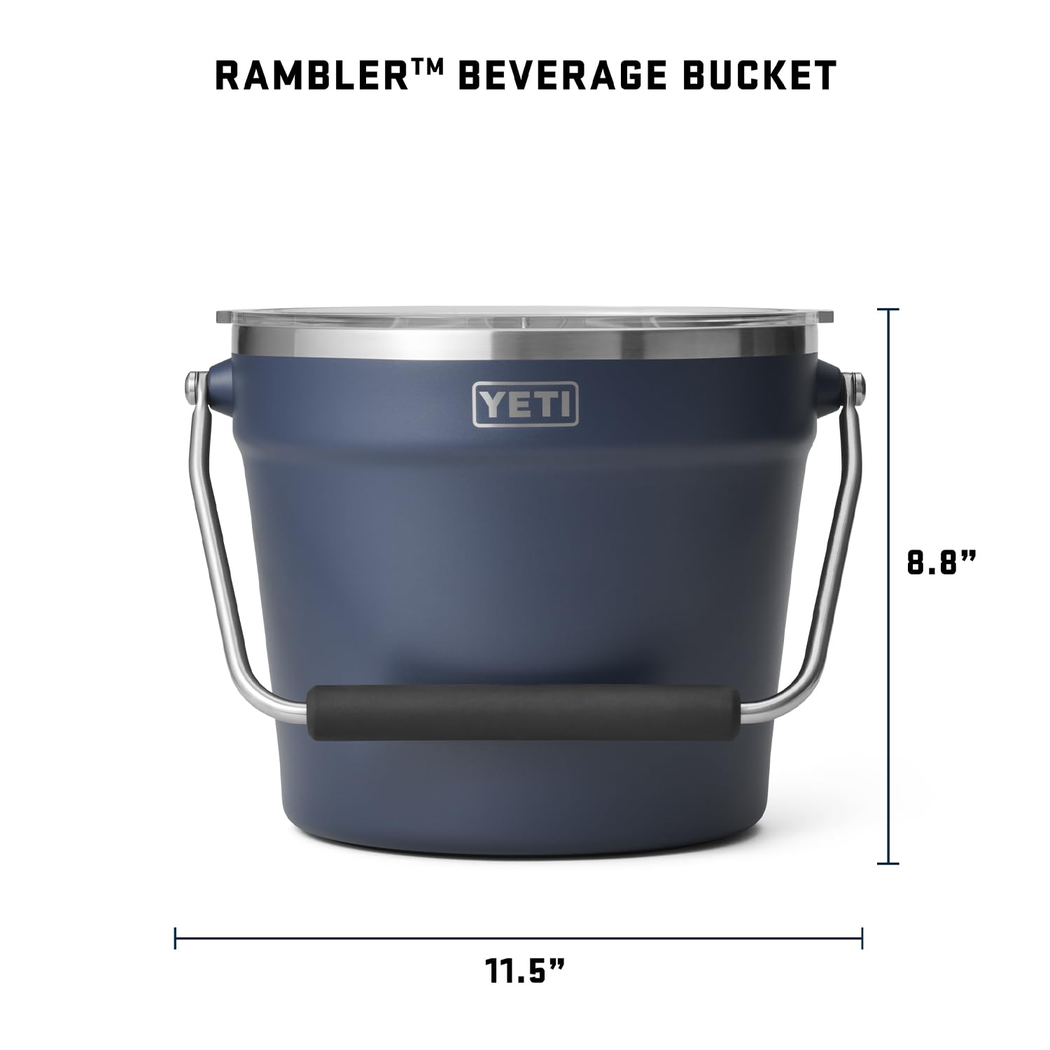 YETI Insulated Beverage & Ice Bucket - Holds 6 Beer Bottles or 3 Wine Bottles - Perfect for Outdoor Parties, Beach Trips & Backyard BBQs