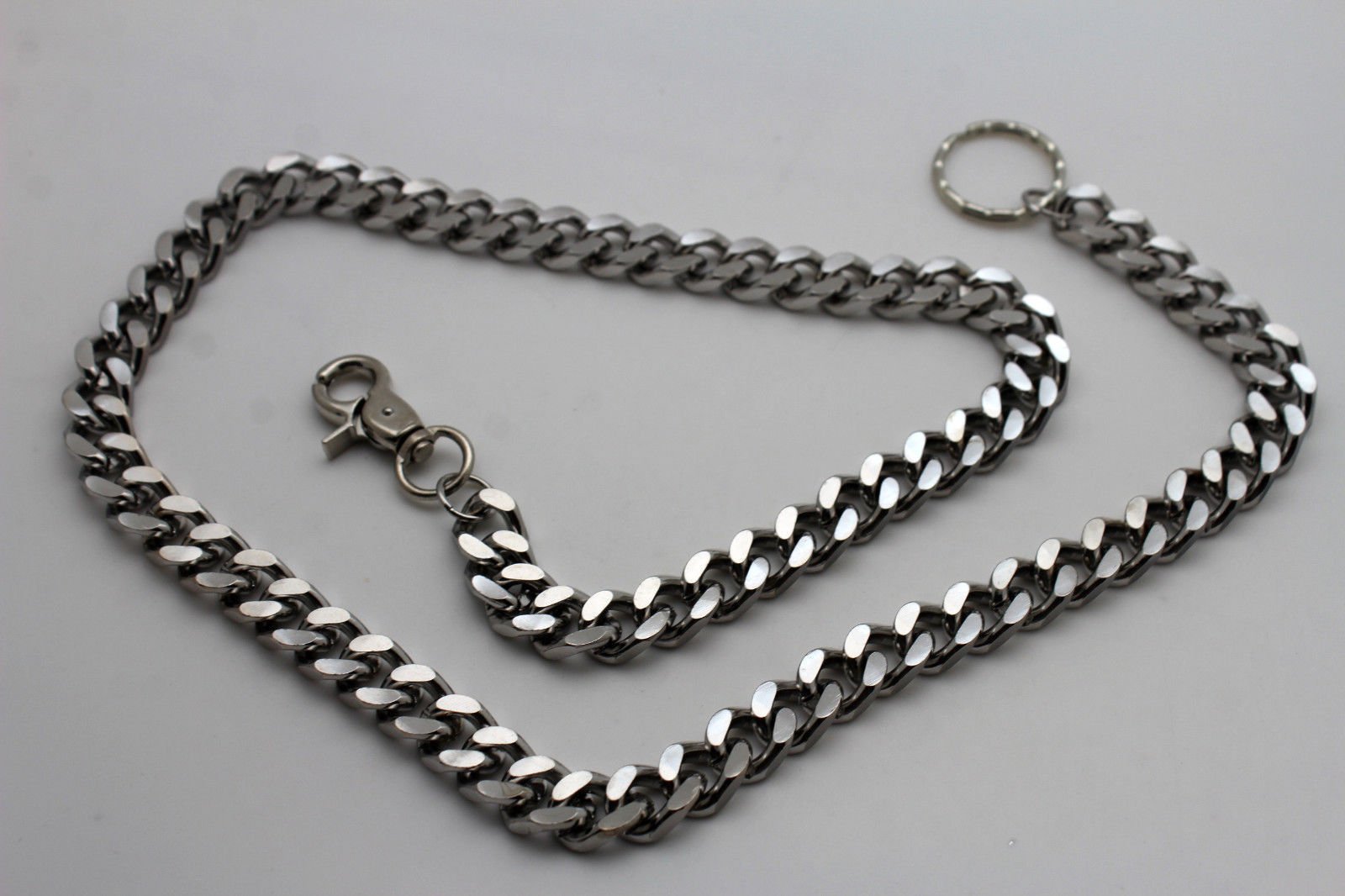 Men's Fashion Wallet Chain - Heavy Duty Rocker Biker Style with Thick Metal Links in Silver | Perfect for Motorcycle Riders, Punk Fashion & Everyday Carry Accessories