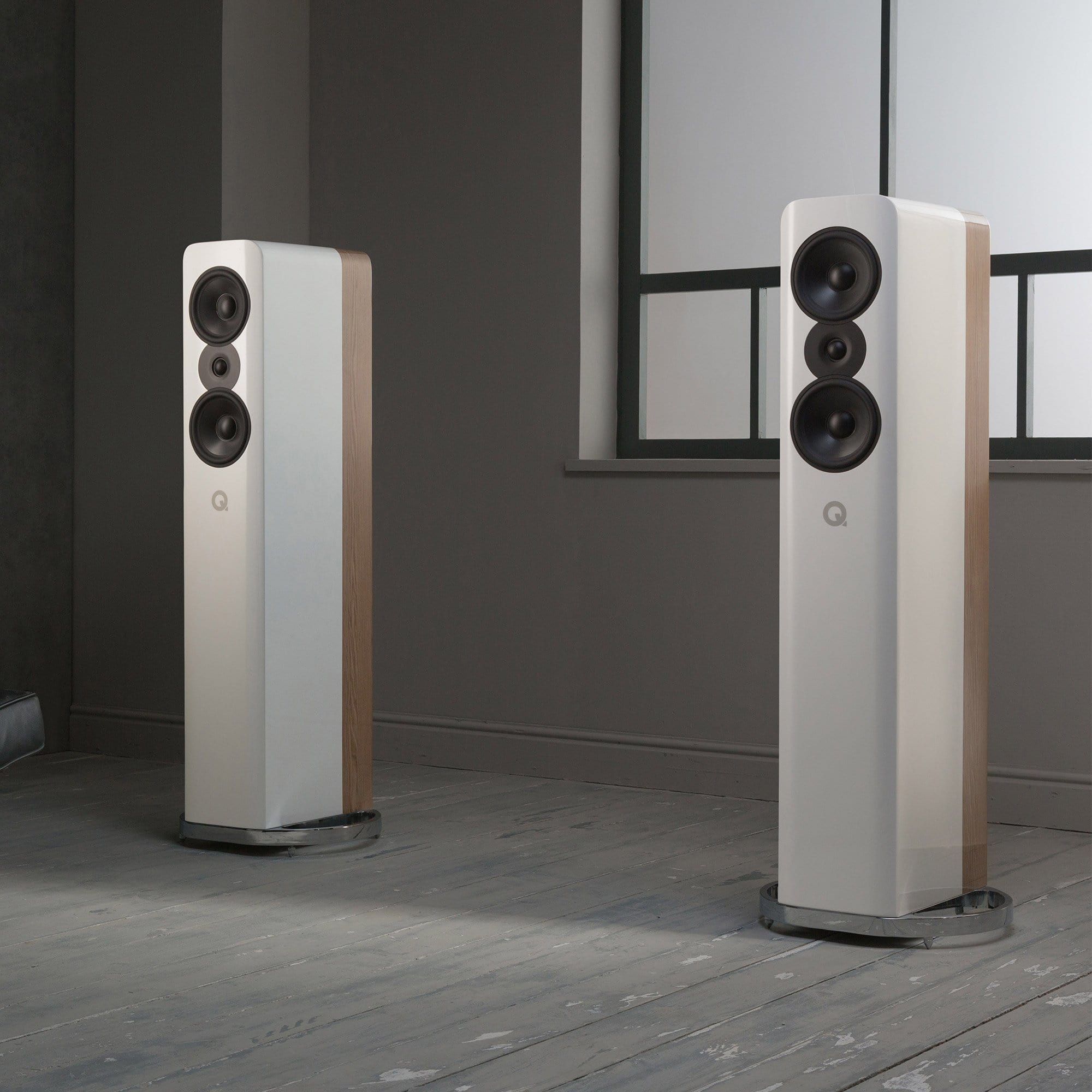 Q Acoustics Concept 500 High-End Floorstanding Speakers - Premium Sound Quality for Home Theater & Audiophile Music Listening