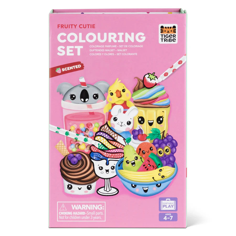 Fruity Cutie Scented Coloring Set for Kids - 24 Vibrant Colors with Sweet Fruit Fragrance | Perfect for Art Projects, Classroom Activities & Creative Playtime