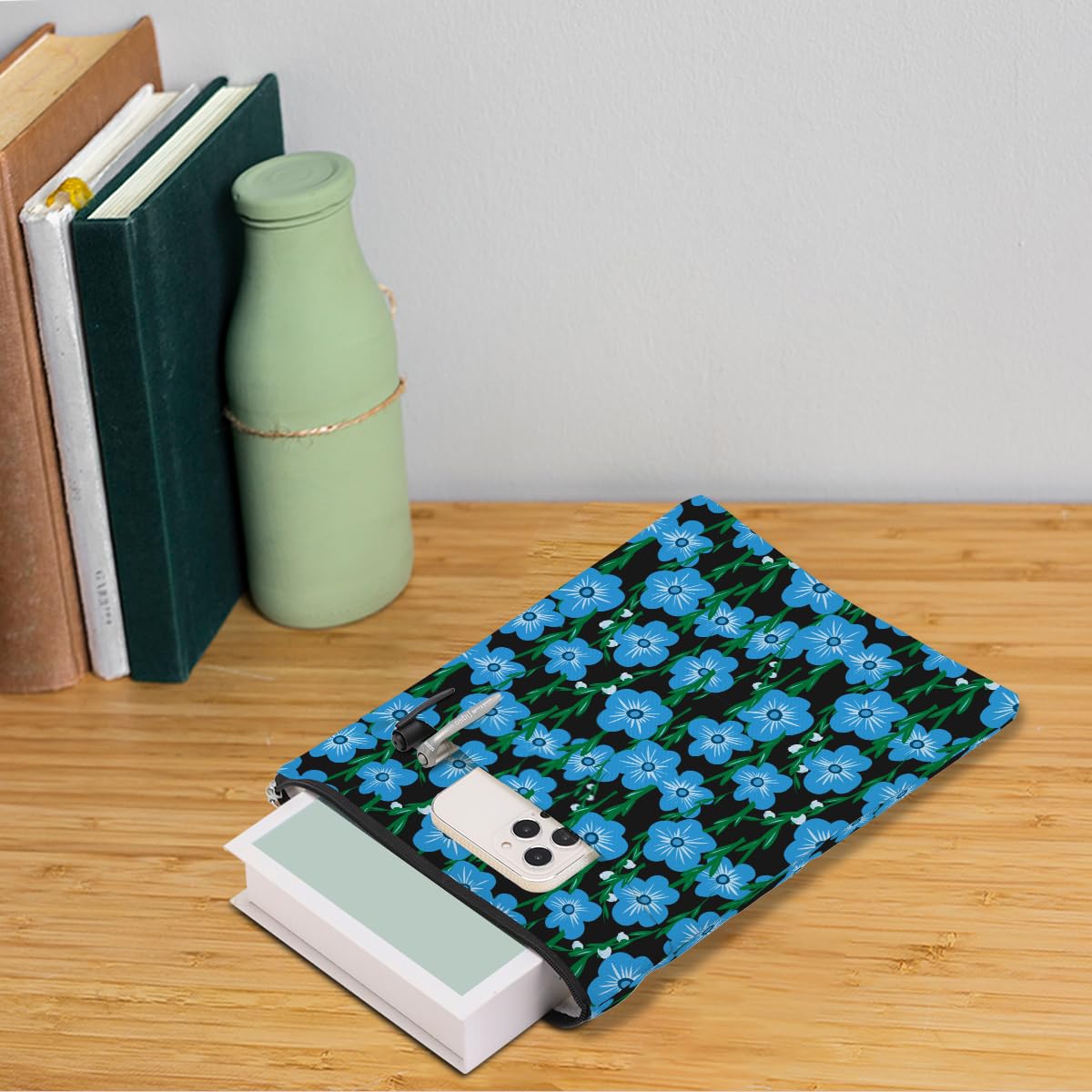 Floral Book Sleeve - Cute Book Cover Protector for Book Lovers | Perfect Gift for Bibliophiles, Librarians & Teachers | Great for Book Clubs, Mother's Day, Graduation & Birthday Presents | Ideal for Reading, Travel & Daily Book Protection