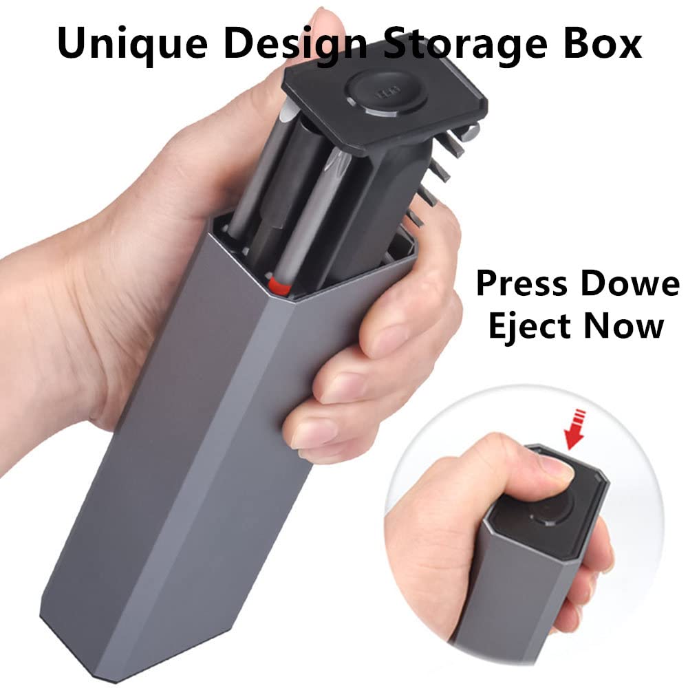 28-in-1 Magnetic Ratchet Screwdriver Set with Hidden Bits - Professional Multi-Tool for DIY, Home Repairs & Electronics Maintenance | Perfect for Handymen, Carpenters & Tech Enthusiasts