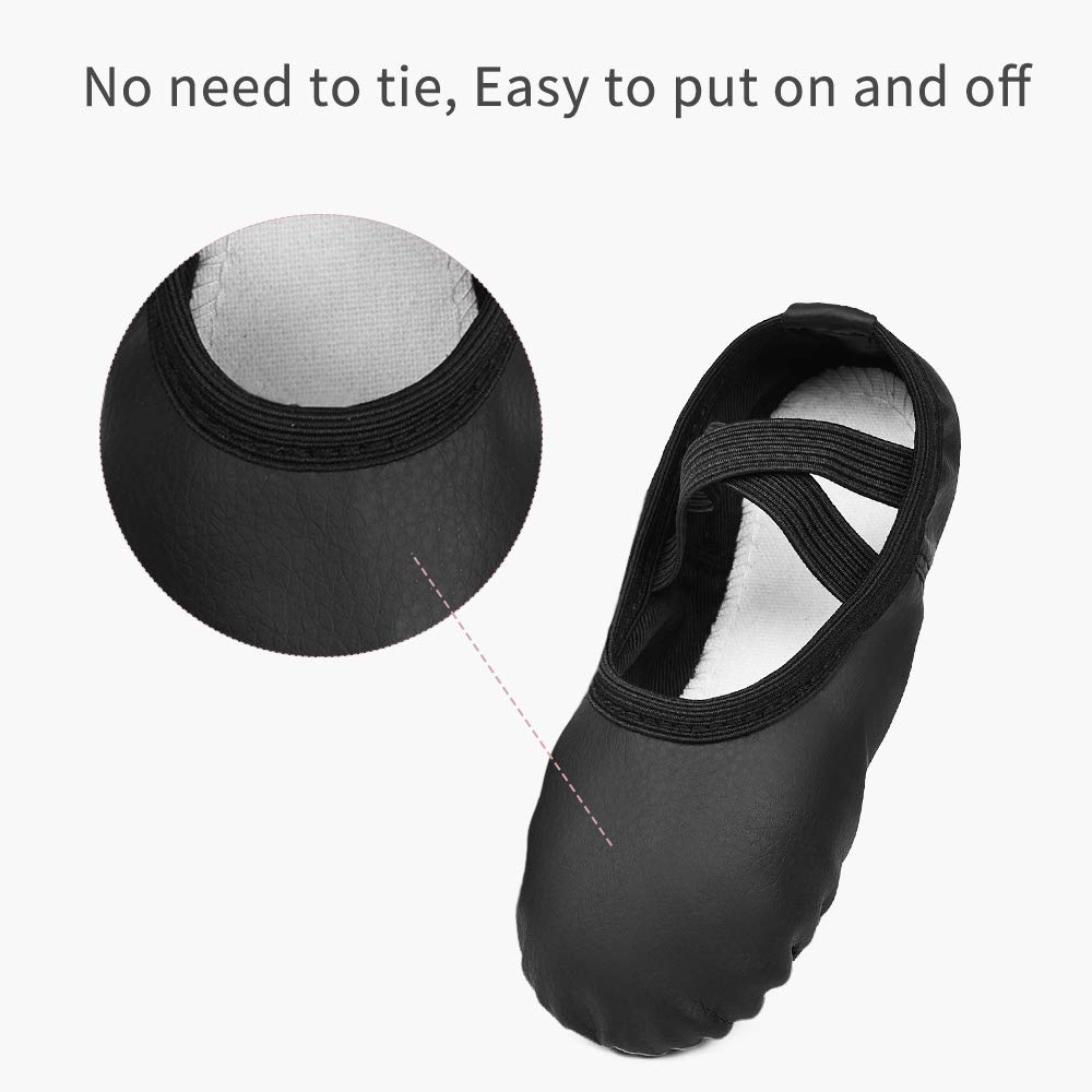 Stelle Girls & Boys Ballet Shoes - Soft Leather Dance Slippers for Toddlers, Little Kids & Big Kids - Perfect for Ballet Class, Dance Practice & Recitals
