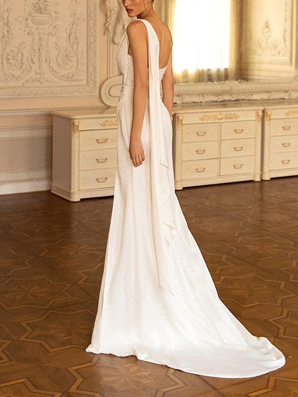Elegant One Shoulder Prom Dresses for Women - Formal Evening Gown with High Slit for Special Occasions | Perfect for Homecoming, Cocktail Parties & Red Carpet Events
