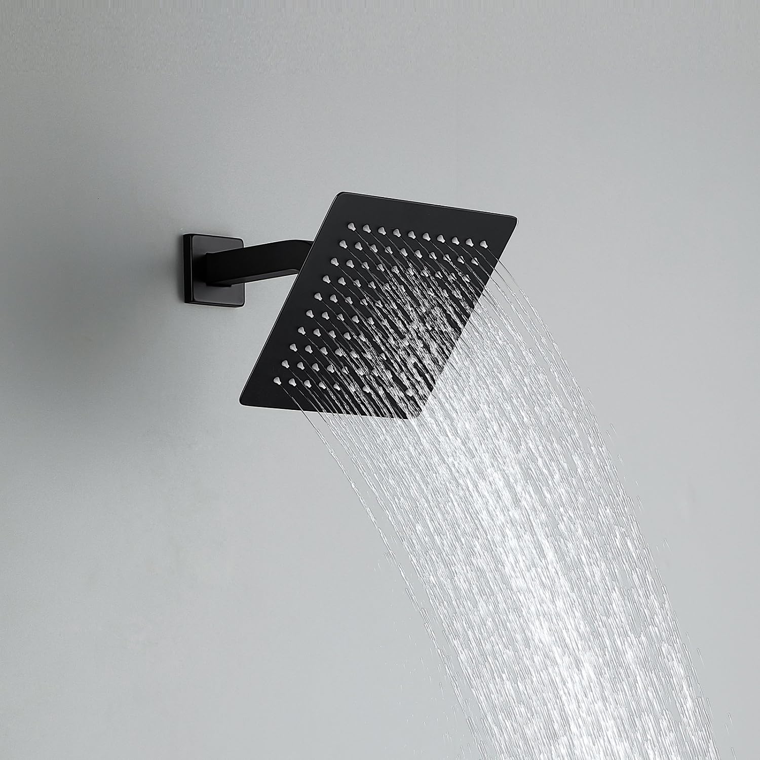 Premium Matte Black Bathtub Shower System - 8 Inch Rainfall Shower Head & Handheld Sprayer Combo for Luxurious Bathroom Upgrade | Perfect for Modern Homes & Spa-Like Experience