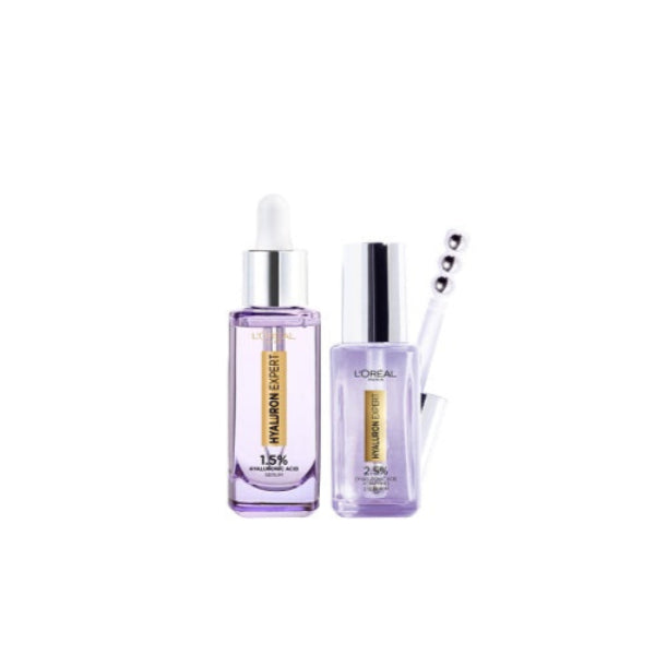 Hyaluron Expert Serum 30ml + Eye Serum 20ml Set - 20% Off - Anti-Aging Skincare Duo for Hydration & Wrinkle Reduction - Perfect for Daily Facial Care Routine