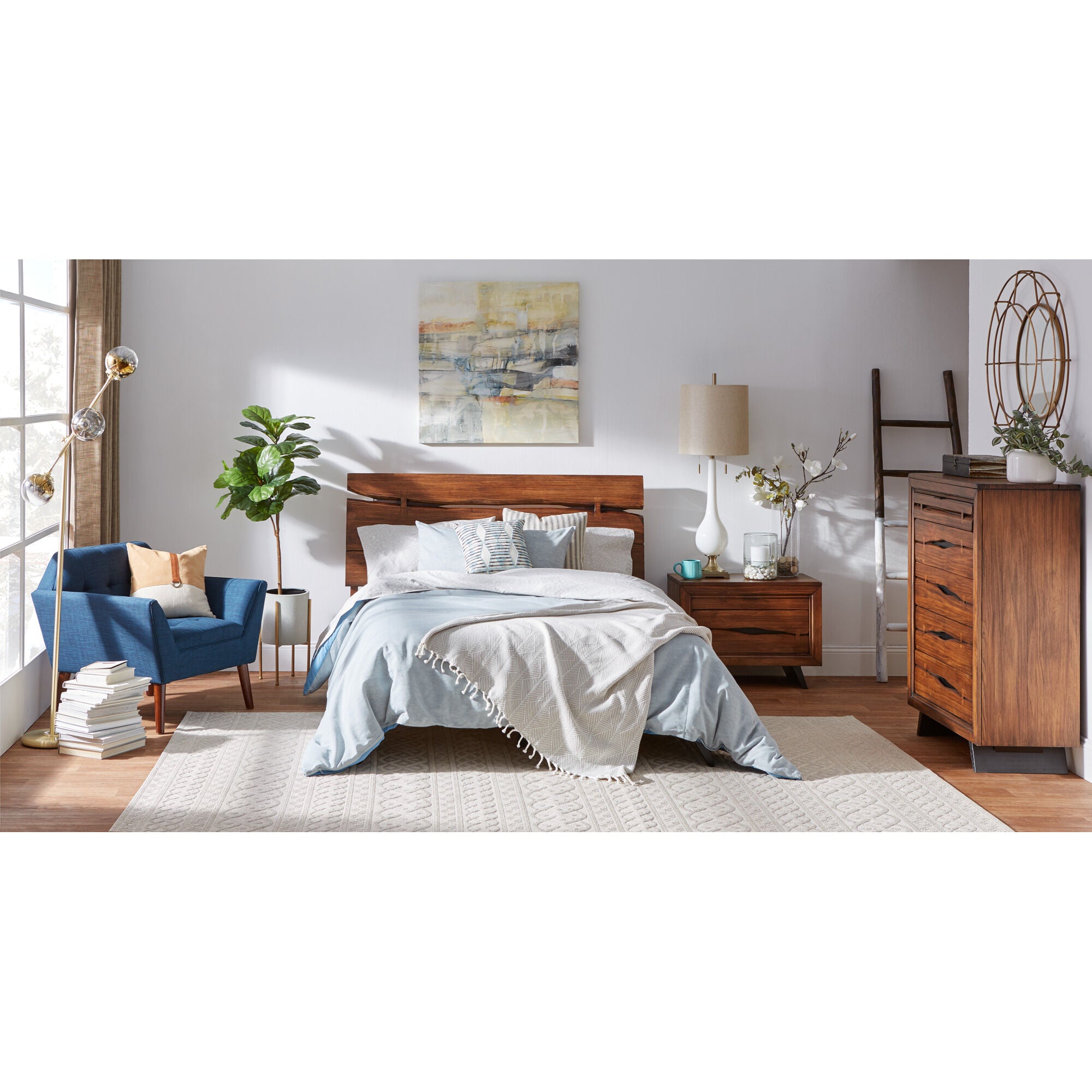 Premium Dana Point Bed Frame - Queen Size Wooden Platform Bed with Headboard - Modern & Sturdy Design for Bedroom, Guest Room, or Dorm