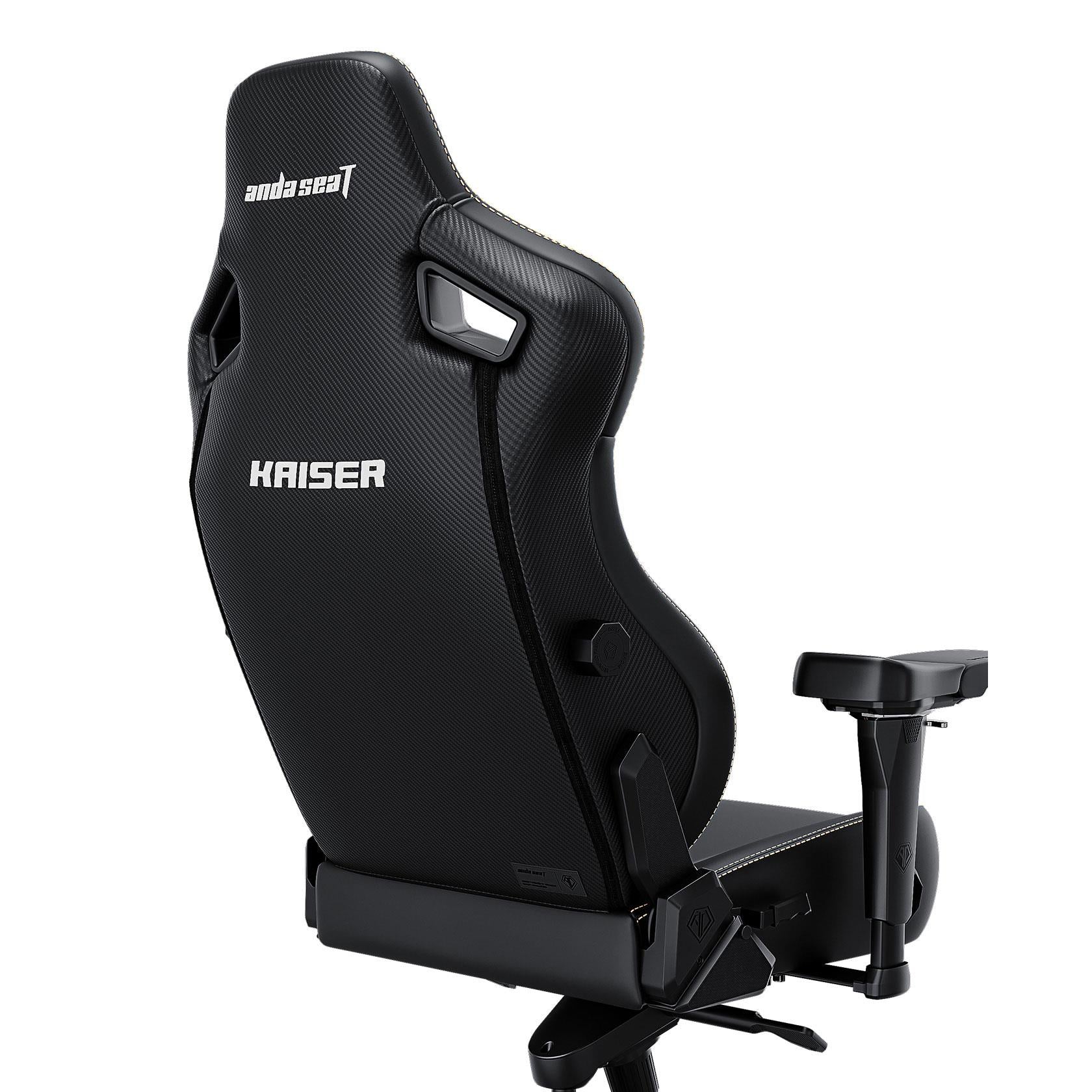 Anda Seat Kaiser 4 Series Premium Gaming Chair - Ergonomic Office & Racing Style Computer Chair with Adjustable Lumbar Support - Large Size in Elegant Black - Perfect for Gamers, Streamers & Home Office Workers