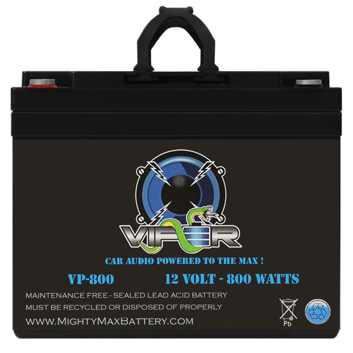 Mighty Max Battery Viper VP-800 800W High Current Car Audio Battery - Powerful Power Cell for Car Stereo Systems, Subwoofers & Off-Road Vehicles - Perfect for Car Audio Enthusiasts & Performance Upgrades