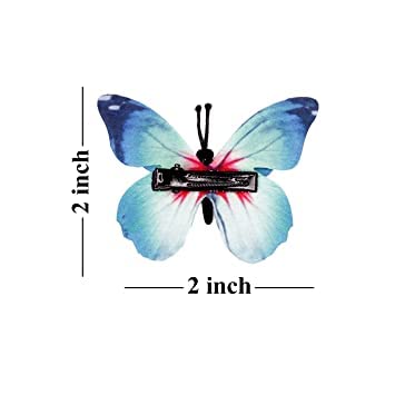 KAVIN Butterfly Claw Clip Hair Clips for Women - Set of 2 Sky Blue Hair Pins, Hair Accessories for Girls & Women - Perfect for Birthday Gifts, Party Hairstyles & Everyday Wear