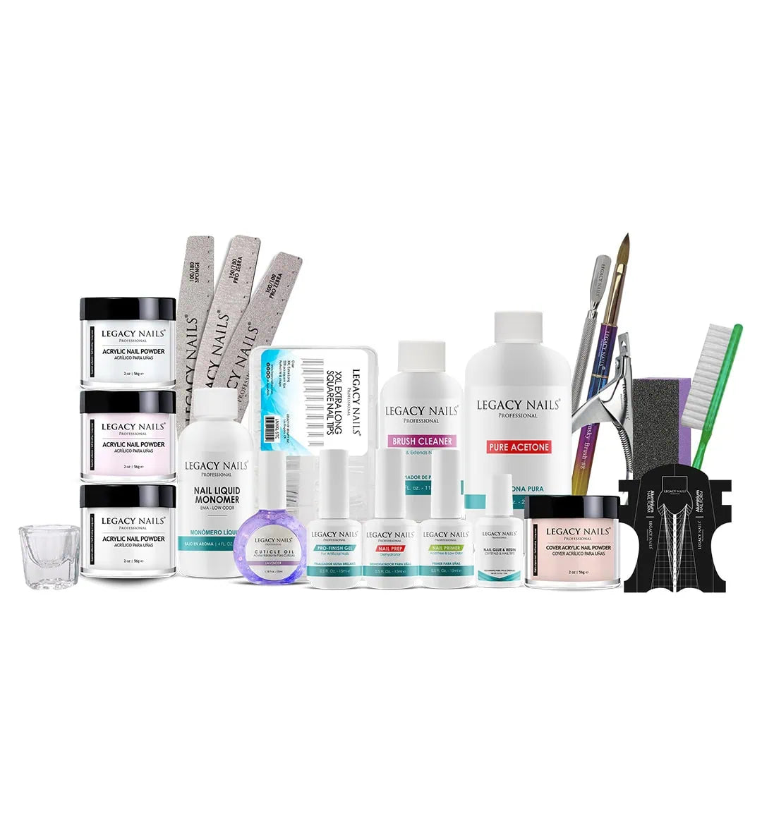 LEGACY PROFESSIONAL NAIL KIT - Complete Manicure & Pedicure Set for Salon & Home Use | Perfect for Nail Art, Gel Polish Application & DIY Nail Care