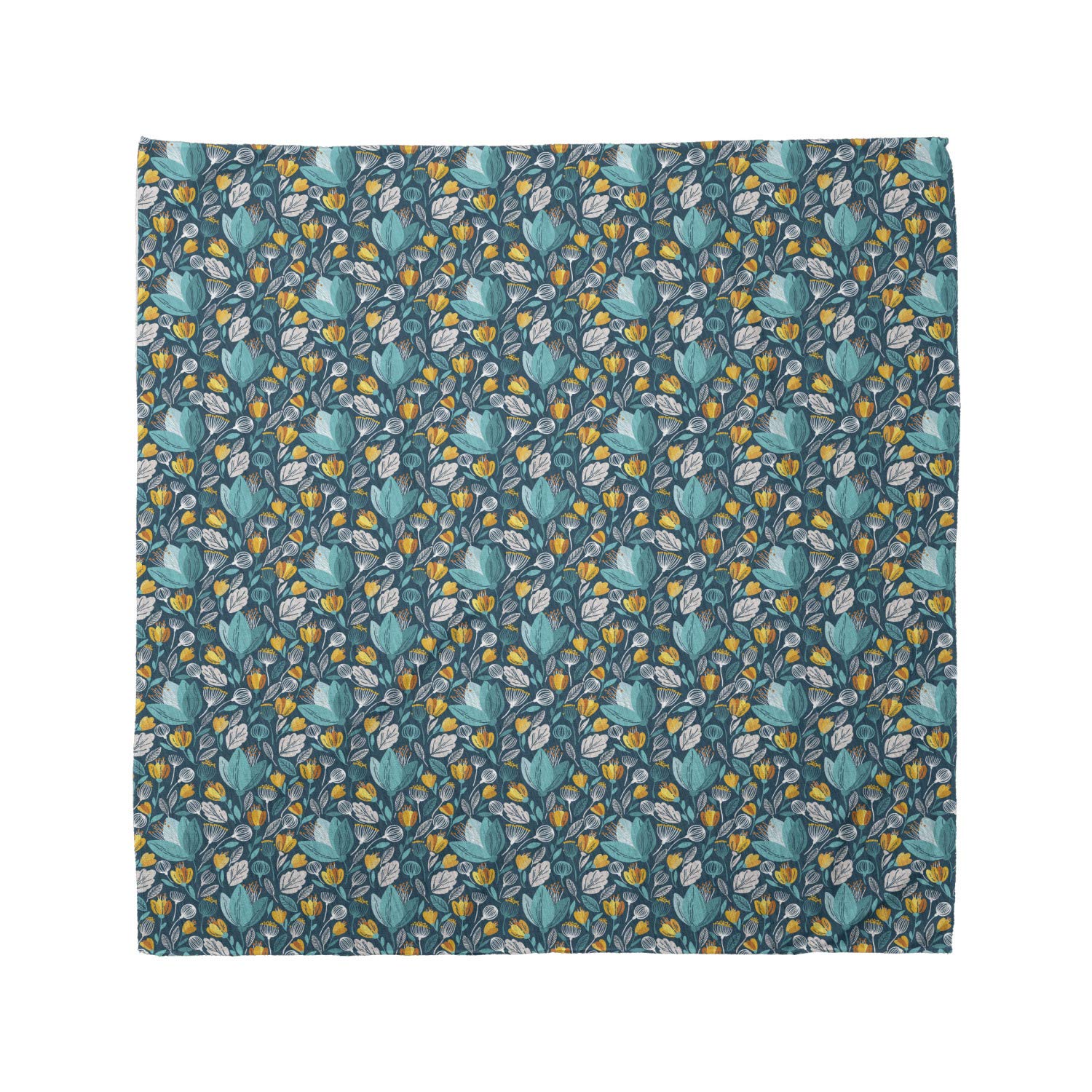 Ambesonne Floral Bandana - Spring Meadow Print Unisex Head Scarf & Neck Tie for Women & Men | Perfect for Outdoor Activities, Music Festivals & Fashion Accessories