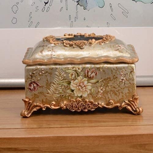 Luxury European Style Tissue Box Cover Holder - Elegant Home Decor for Living Room, Bedroom, Bathroom | Decorative Napkin Paper Box Organizer for Modern Household & Office Use