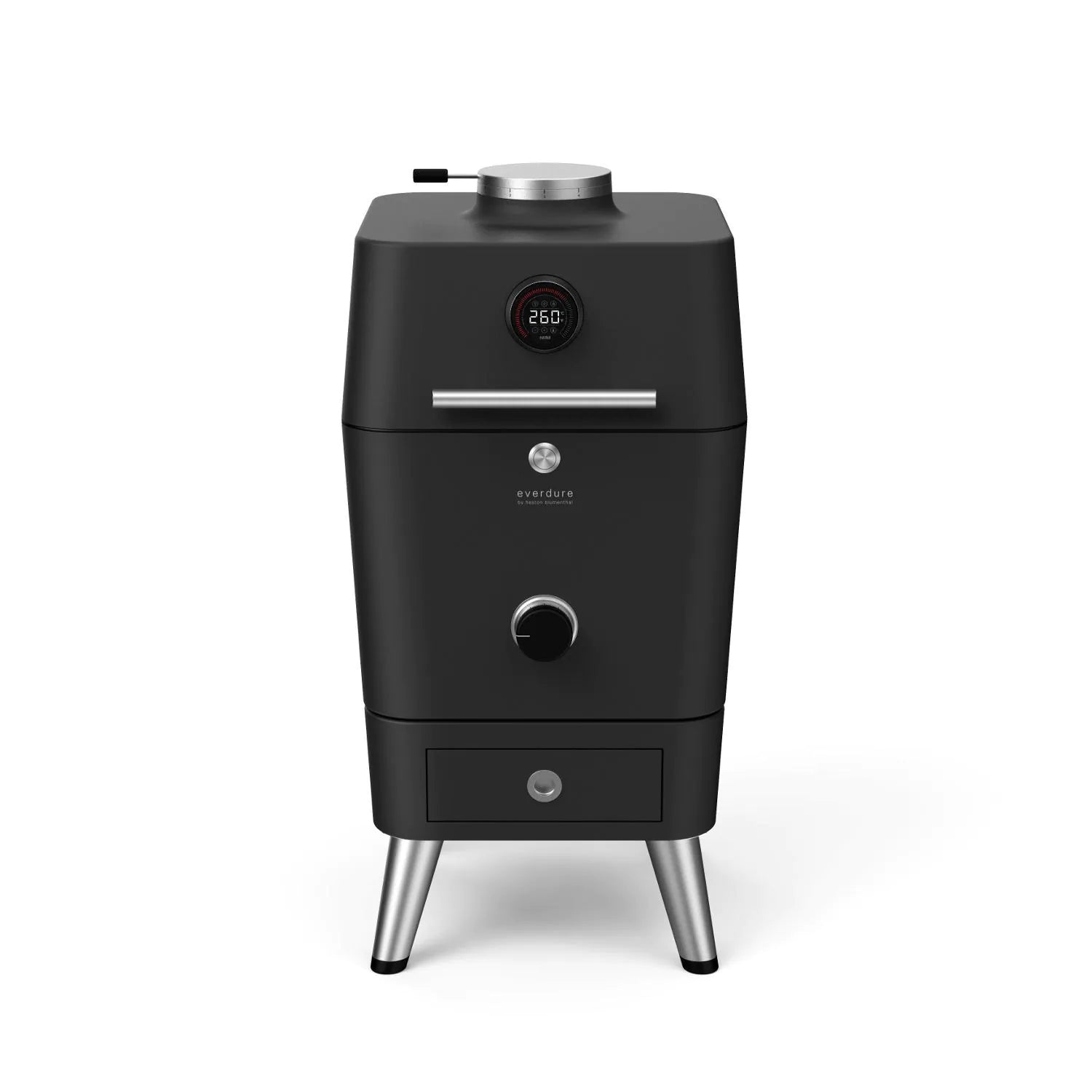 Everdure By Heston Blumenthal 4K 21 Inch Charcoal Grill & Smoker HBCE4KGUS - Premium Outdoor BBQ & Smoking for Backyard, Camping, and Tailgating