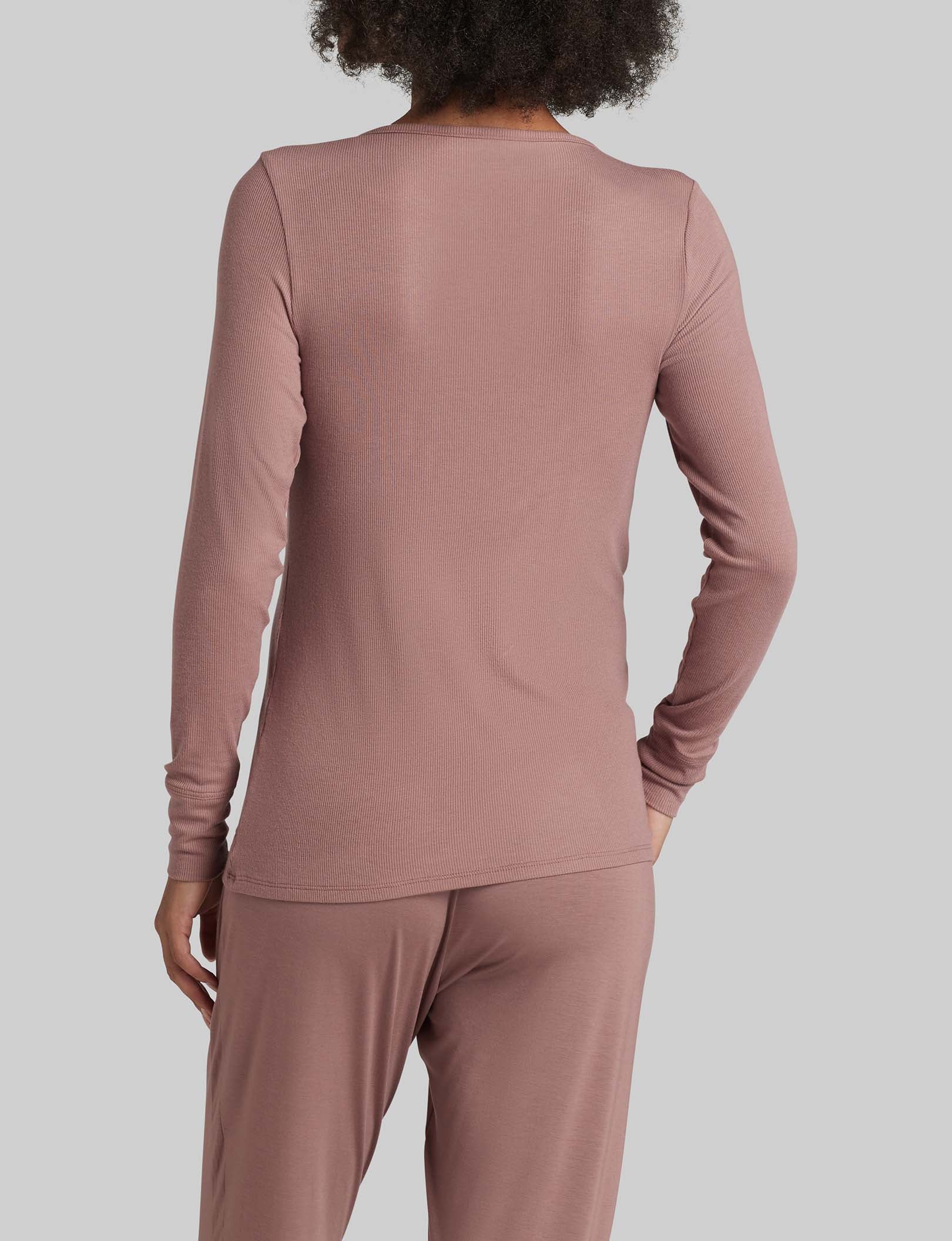 Women's Casual Henley Top - Soft Long Sleeve Button Down Shirt for Relaxing at Home, Lounging & Weekend Outfits