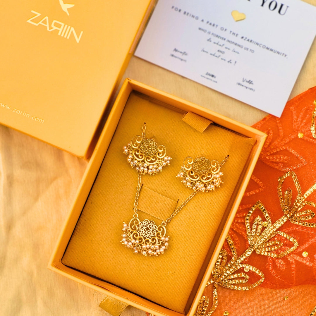 Delicate Darling Necklace & Stud Earrings Set - Dainty Gold Plated Jewelry for Women, Perfect Gift for Valentine's Day, Anniversary or Birthday | Everyday Wear & Special Occasions