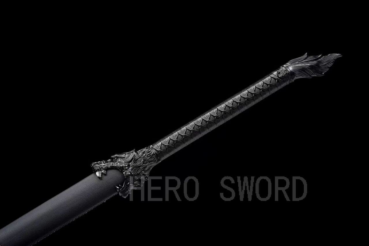 Assassin Five Six Seven Anime Replica Cosplay Katana - Shadow 柒 Japanese Samurai Sword with Blue Blade | Handmade 9260 Spring Steel | Perfect for Cosplay, Collectors & Martial Arts Training (#6)