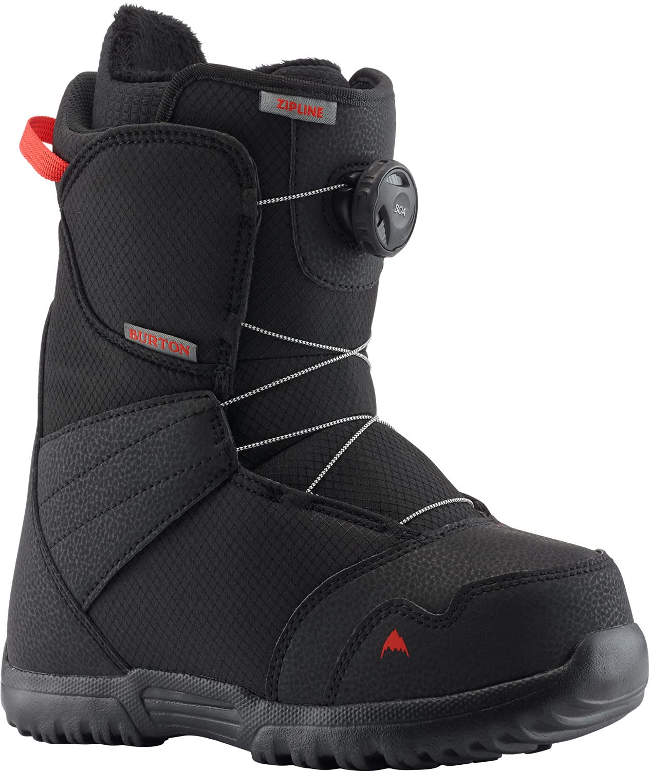 Burton Zipline BOA Snowboard Boots for Kids - Size 5 Black | Comfortable & Durable Winter Snowboarding Shoes for Boys & Girls | Perfect for Ski Resorts, Snow Parks & Mountain Adventures