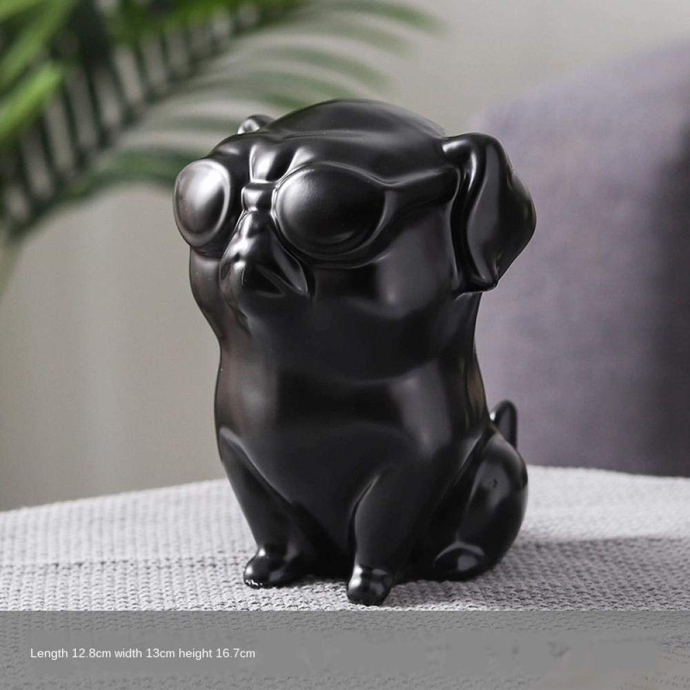 Abstract Bulldog Ceramic Sculpture - Modern Minimalist Home Decor, Handcrafted Dog Figurine for Living Room, Entrance & Office Decor | Unique Gift Idea for Pet Lovers