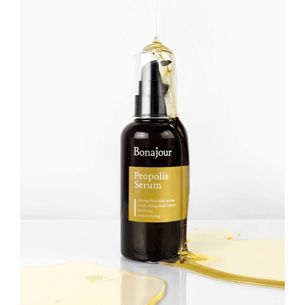 BONAJOUR Propolis Serum 100ml - Hydrating & Brightening Face Serum with Natural Bee Propolis Extract for Glowing Skin | Perfect for Daily Skincare Routine & Nighttime Moisturizing