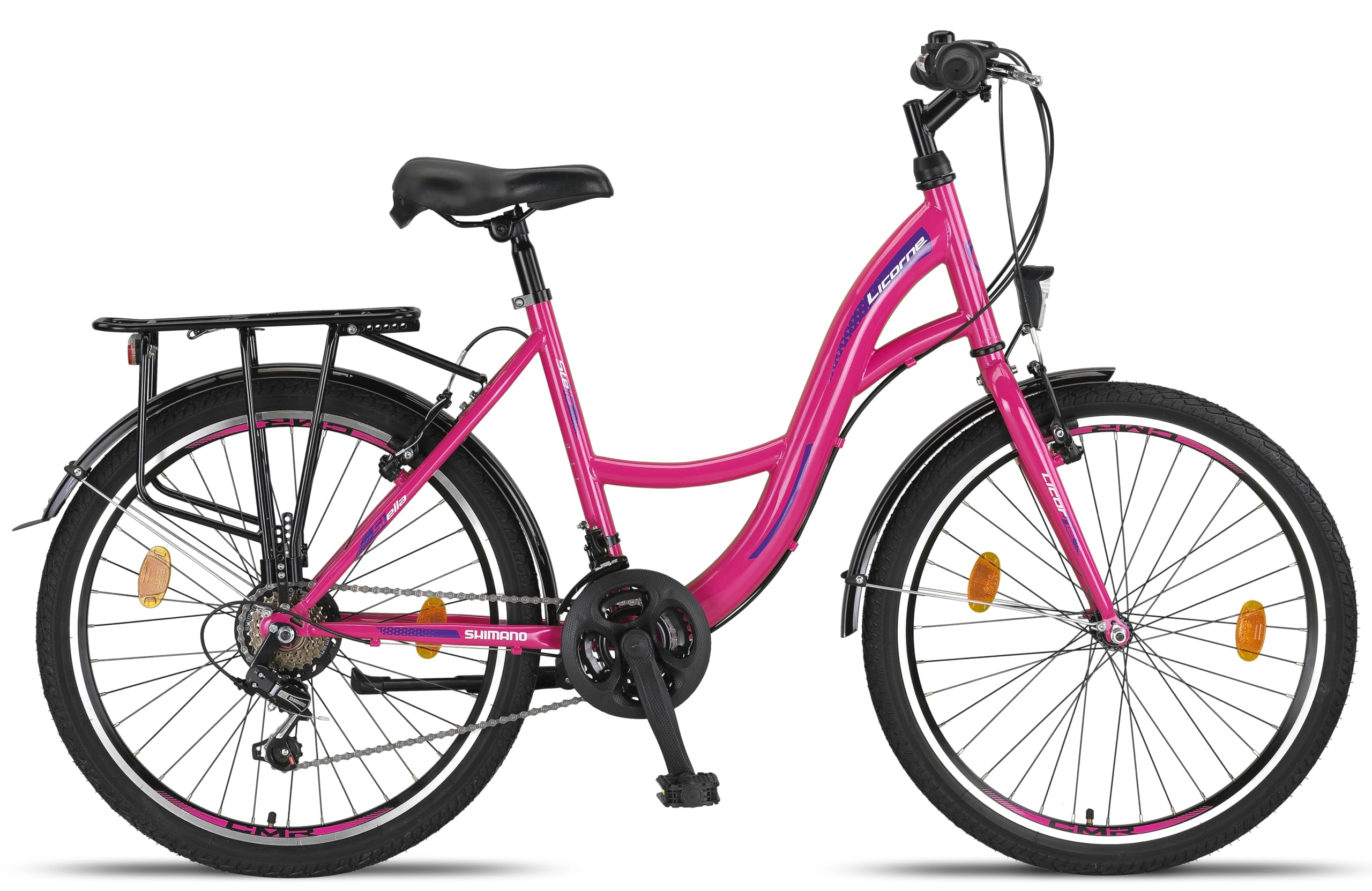 Stella Premium City Bike for Adults & Kids - 20, 24, 26, 28 Inch Unisex Dutch Bicycle with 21-Speed Gears (6-Speed for 20