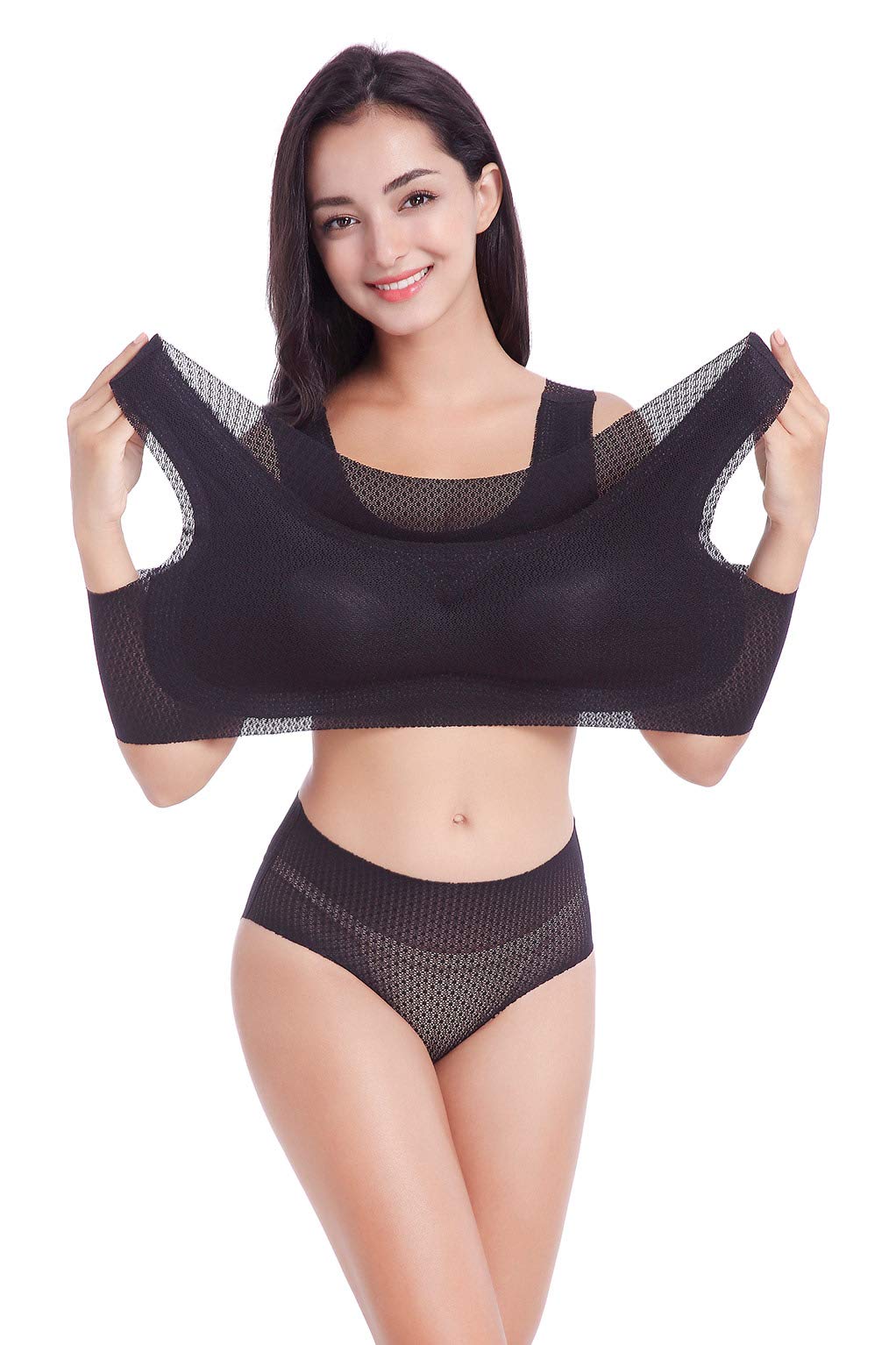 FEOYA Women's Sleep Bra Plus Size - Wireless Stretch Bralette for Comfort & Support - Ideal for Sleeping, Yoga, and Lounge Wear