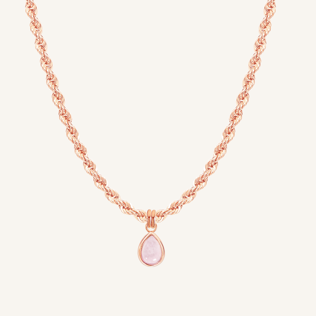 Rose Quartz Trove Charm Necklace - Healing Crystal Jewelry for Women, Dainty Pendant with 925 Sterling Silver Chain - Perfect for Meditation, Yoga & Spiritual Gifts