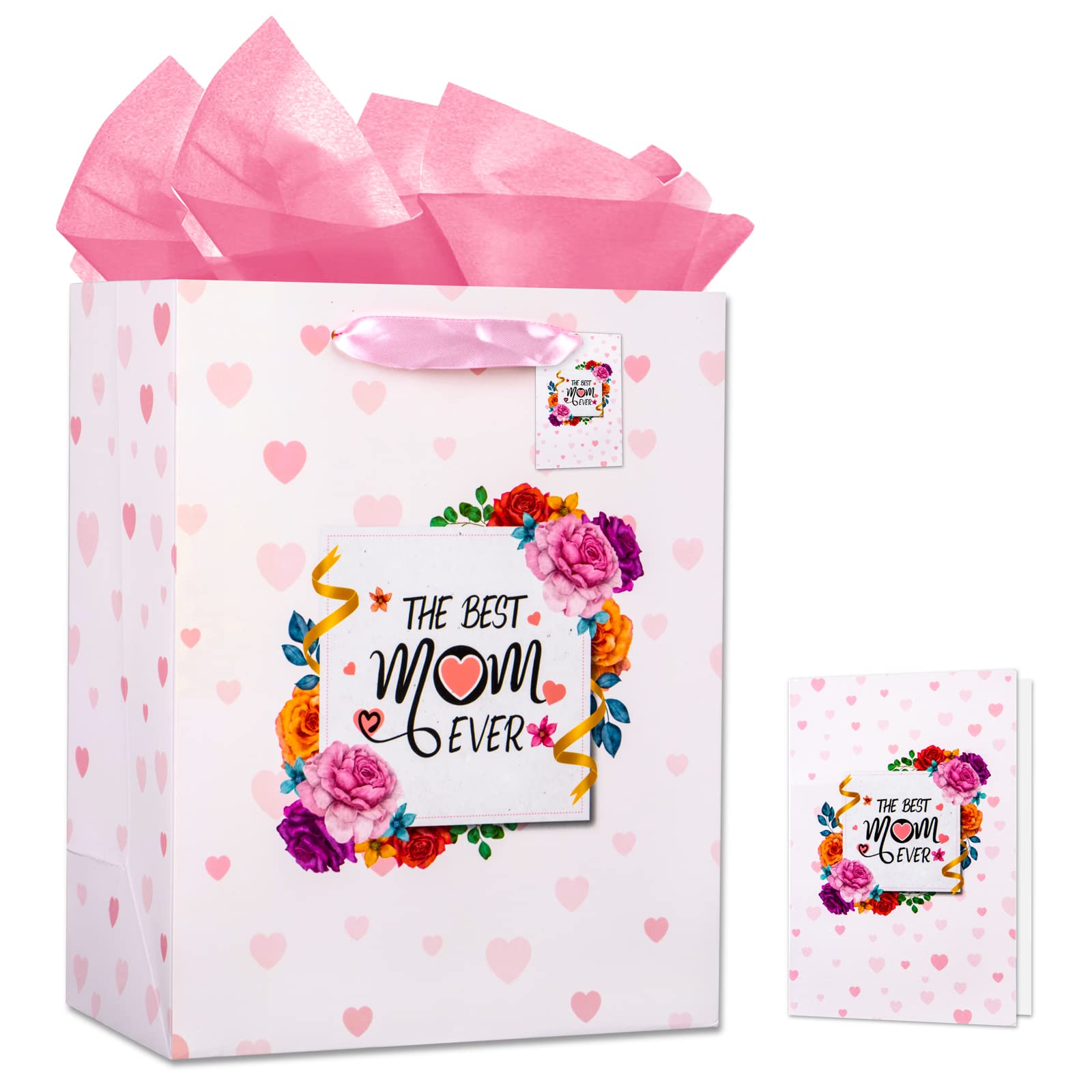 WhatSign Medium Mother's Day Gift Bags with Handle - 11.5