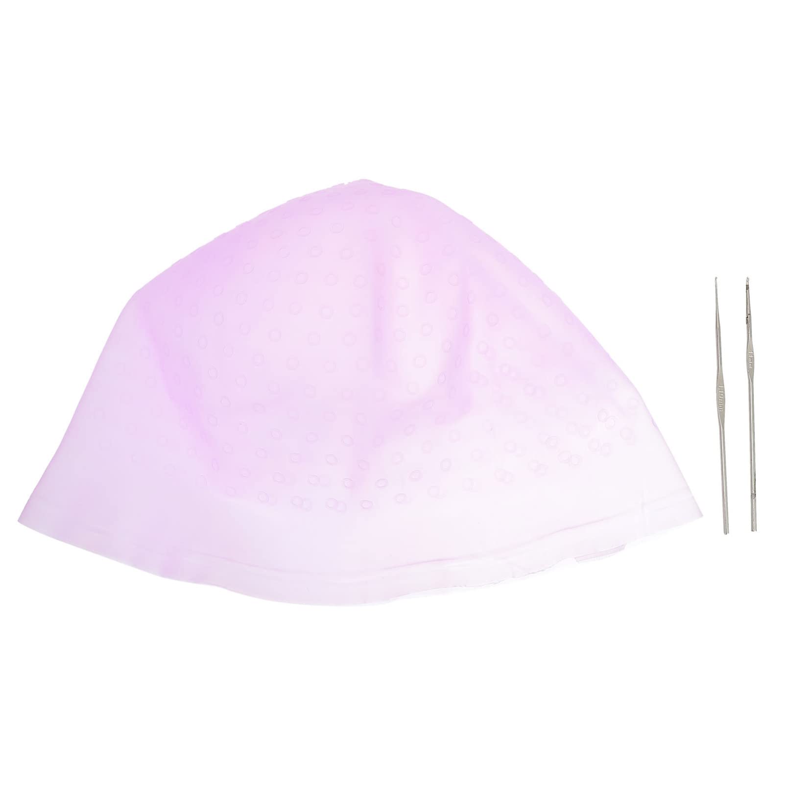Beaupretty Reusable Silicone Hair Coloring Cap with Metal Hook - Professional Hair Dyeing & Highlighting Tool for Salon & Home Use - Perfect for Frosting, Tipping, and Creative Hair Styling
