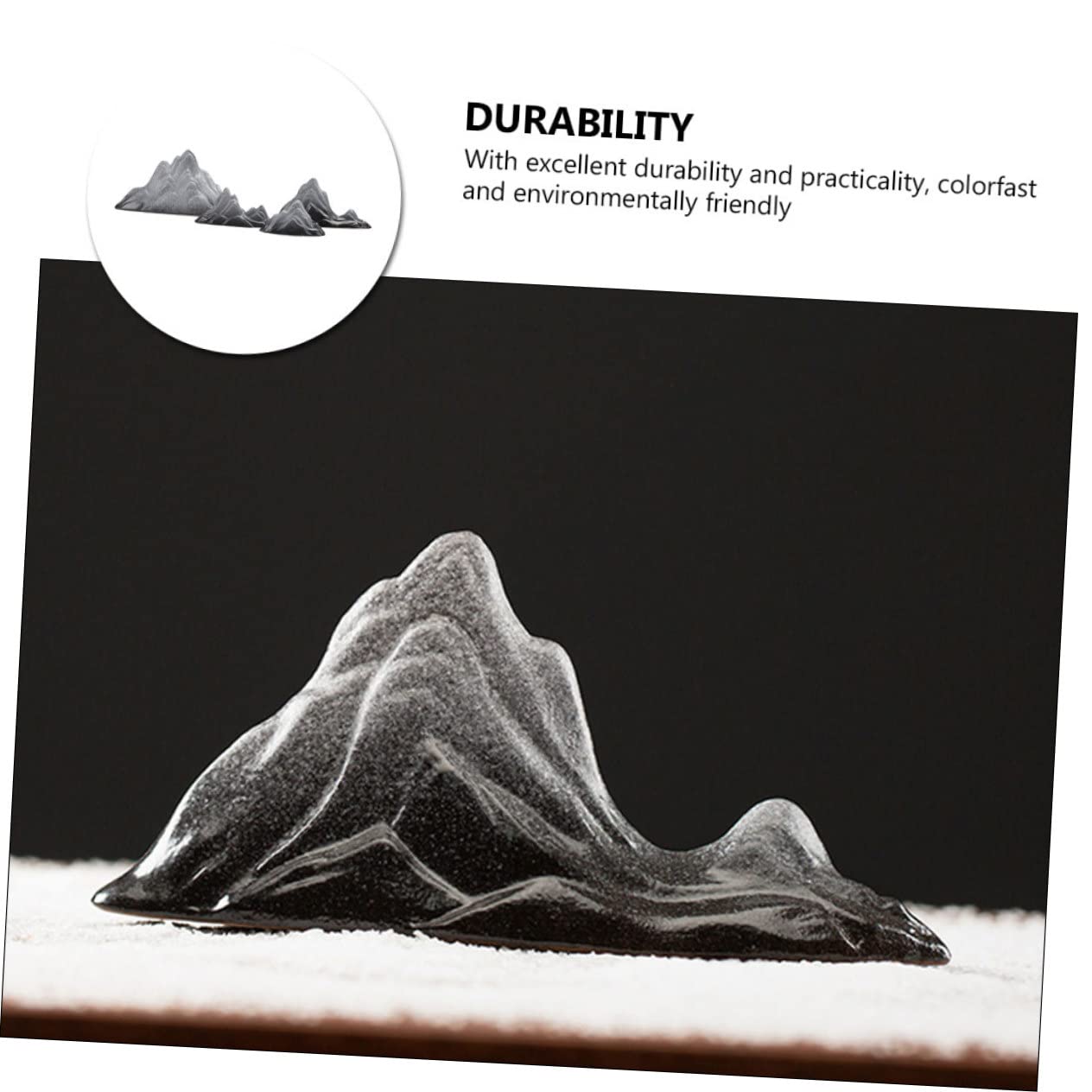Zen Living Room Decor - 4-Piece Ceramic Mountain Ornaments, Classic Home Decor for Living Room, Porch & Office - Perfect for Meditation Spaces & Modern Interior Design