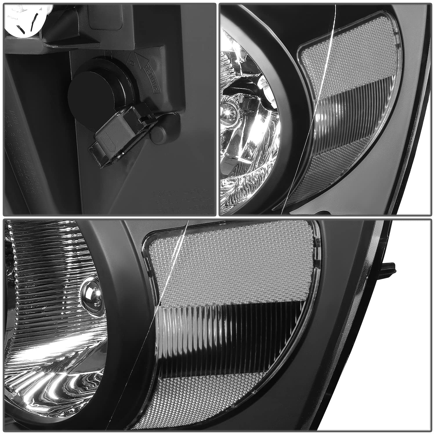 DNA MOTORING Black Headlights for 06-09 Dodge Ram - LED Light Bar Replacement for Off-Road & Night Driving