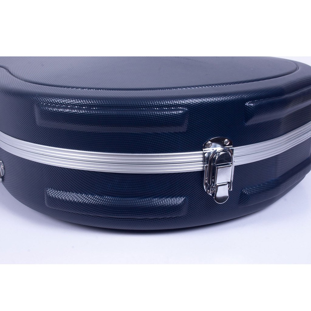 Crossrock 335 Semi-Hollow Electric Guitar Case - Blue Hardshell Protective Cover with Adjustable Shoulder Straps & Backpack Option | Perfect for Gigging, Travel & Stage Performances