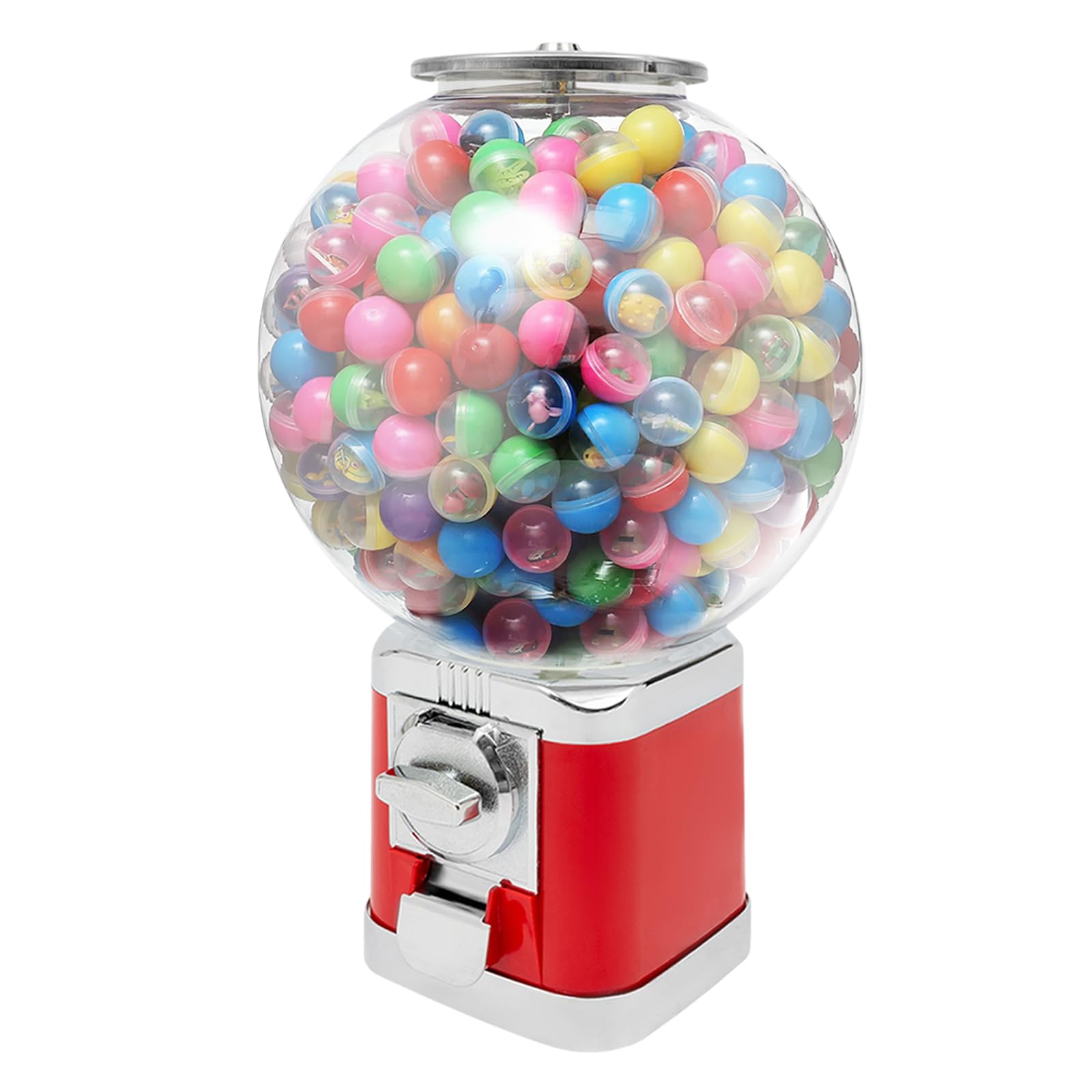 **Mini Red Candy Gumball Vending Machine - Capsule Toy Dispenser for $1 Coin - Perfect for Business, Parties & Home Use**