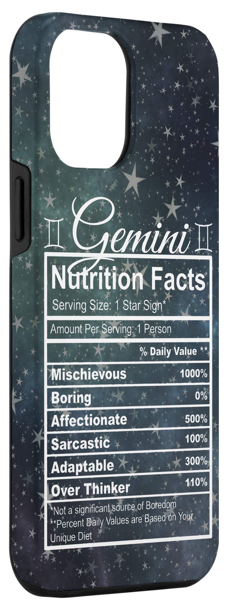 iPhone 12 Pro Max Case - Gemini Dark Zodiac Design for Astrology Lovers | Durable Protective Cover for Daily Use, Gift for Star Sign Enthusiasts
