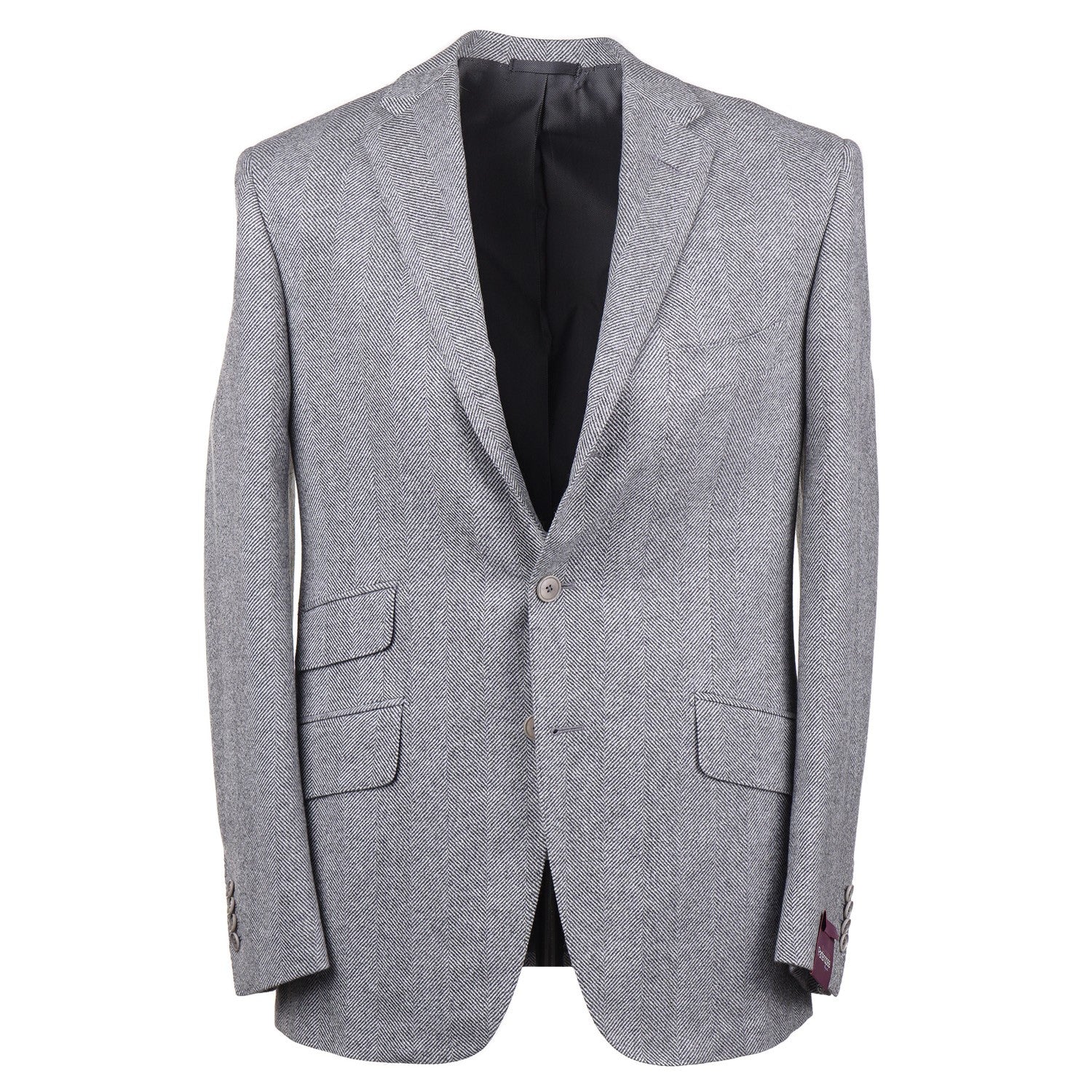 Sartoria Partenopea Premium Herringbone Cashmere Sport Coat for Men - Luxury Italian Tailored Blazer for Business, Weddings & Formal Events