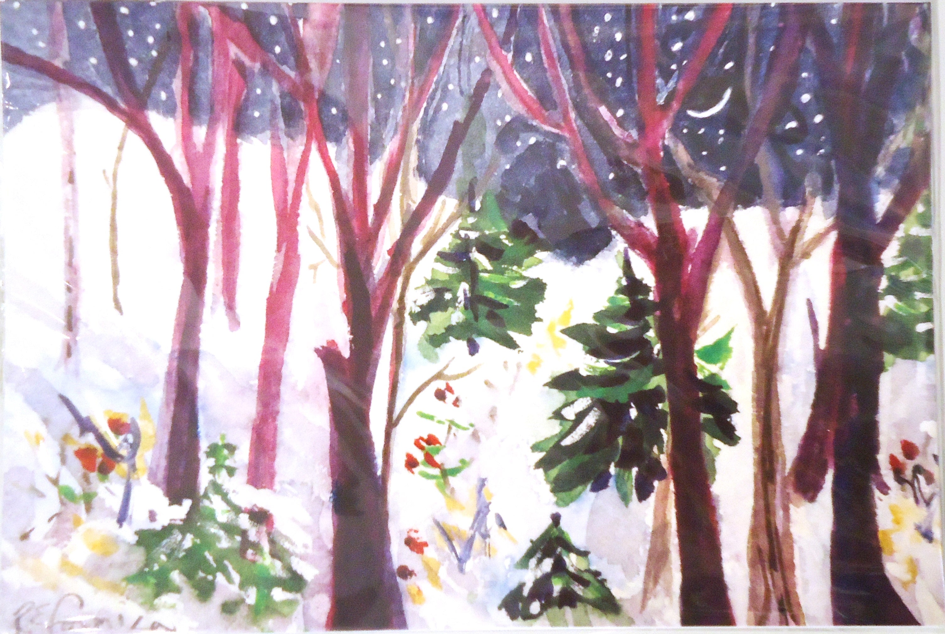 Ruth Formica Winter Notecard Set - Snow Landscape Greeting Cards | Holiday Stationery for Christmas, Thank You Notes & Winter Correspondence