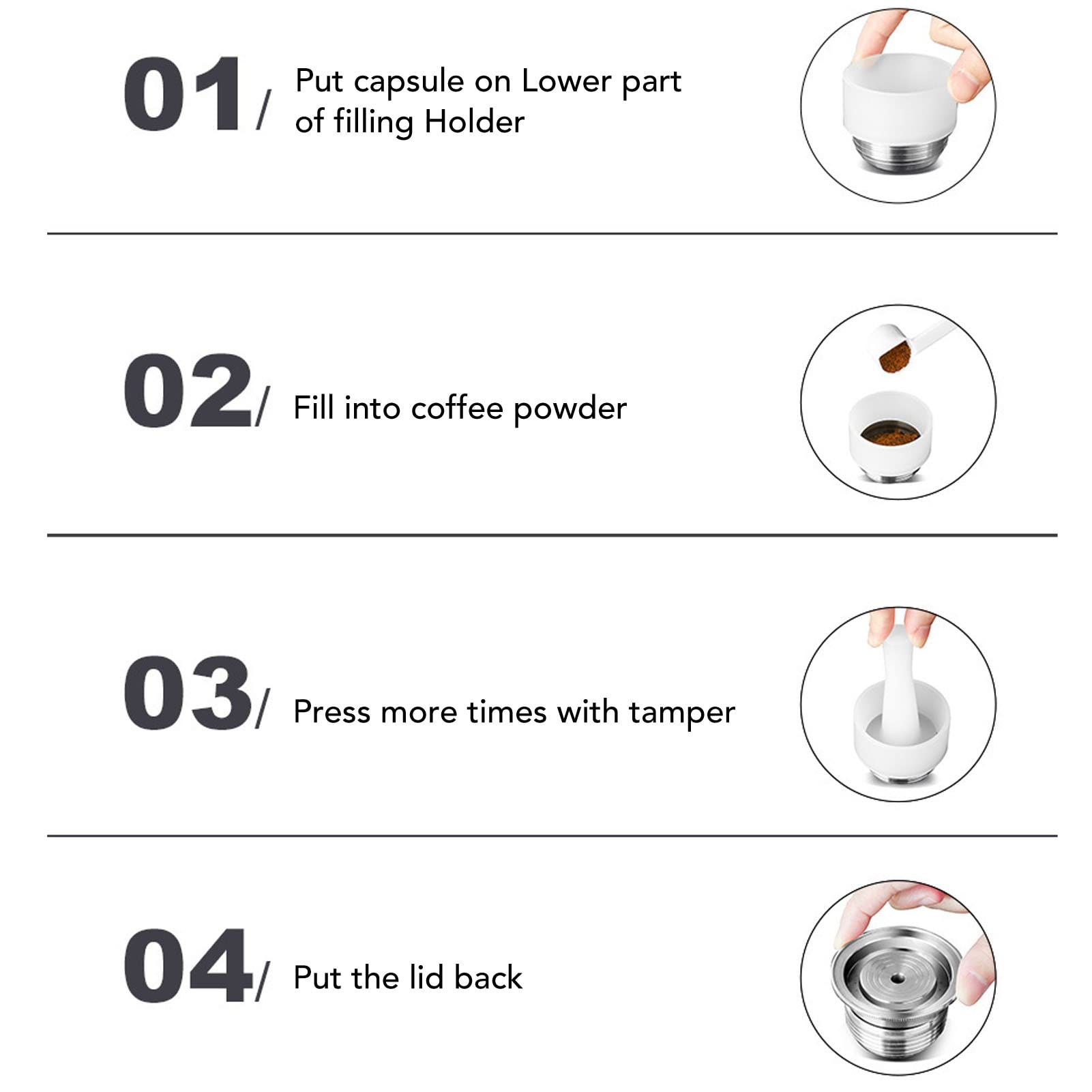 Premium Coffee Powder Filler for Espresso Machines - Adjustable Dosing Tool for Coffee Capsules & Pods | Perfect for Home, Office & Cafe Use