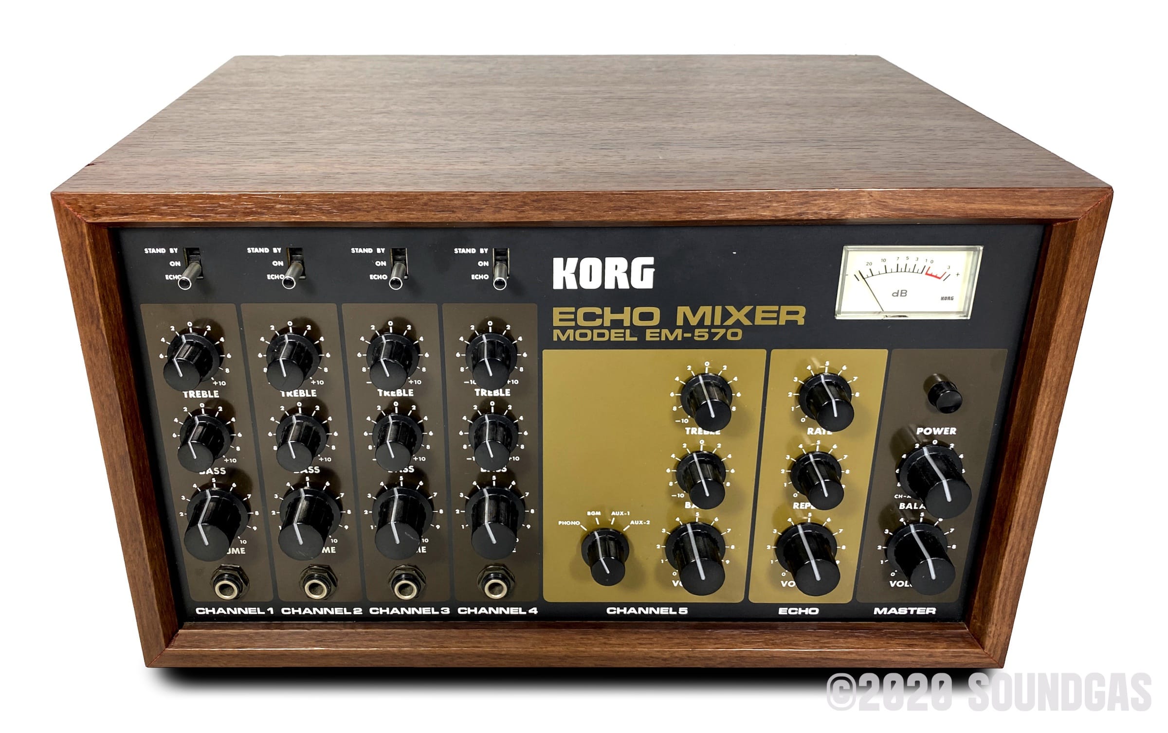 Korg EM 570 Echo Mixer - Professional Audio Mixer with Echo Effects for Live Performances & Studio Recording | Perfect for Musicians, DJs & Podcasters